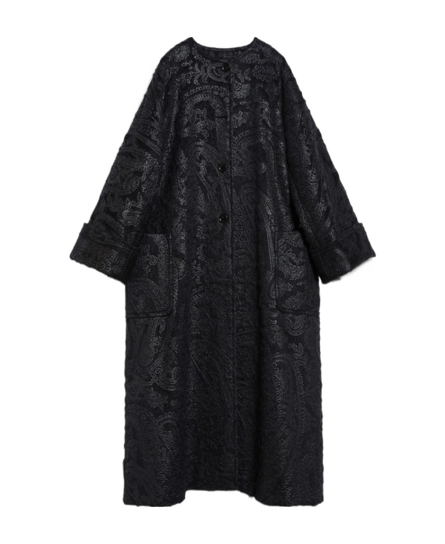 Max Mara Long-sleeved Coat In Black