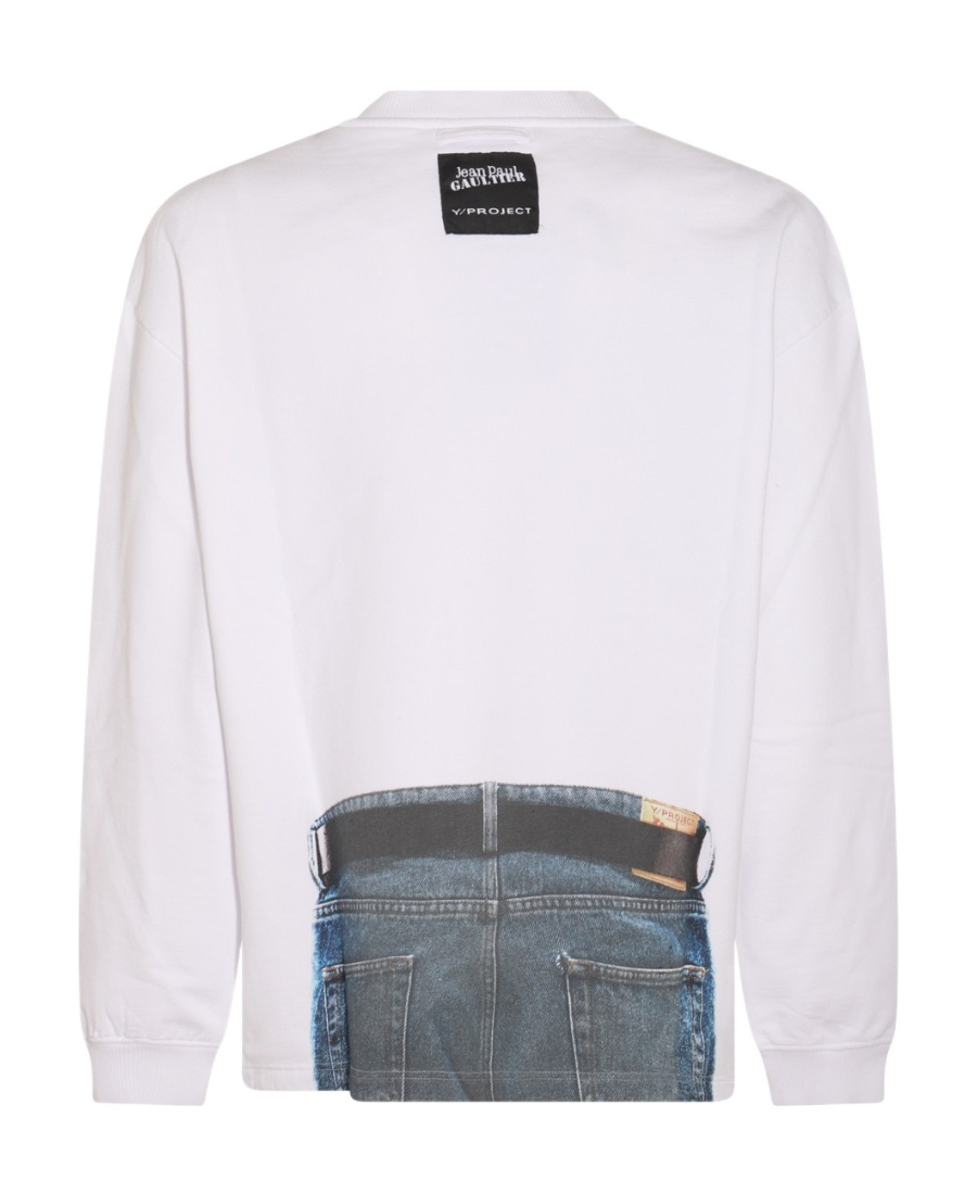 Y/project White Jean Paul Gaultier Edition Sweatshirt In Gray