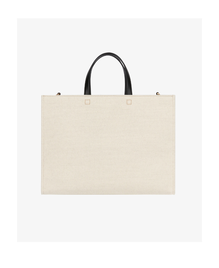 Shop Givenchy Medium G Tote Shopping Bag In Canvas In White