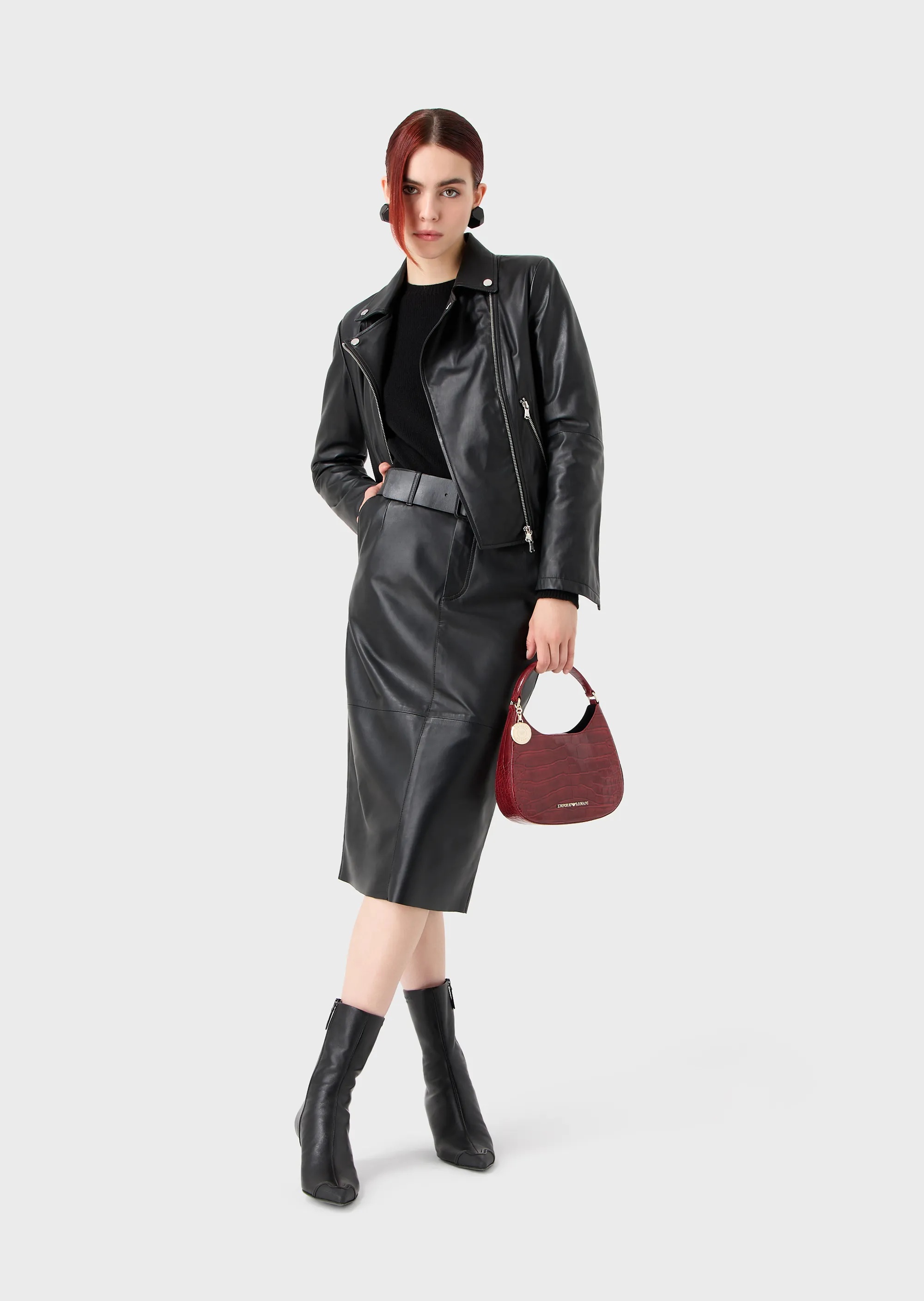 EMPORIO ARMANI BELT PENCIL SKIRT
