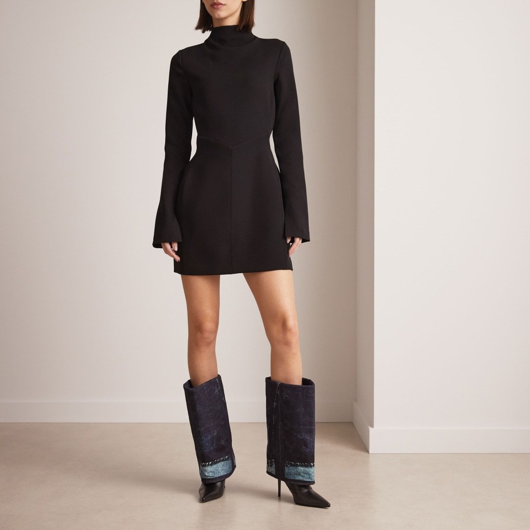 Jimmy Choo X Jean Paul Gaultier Pointed Boots In Black
