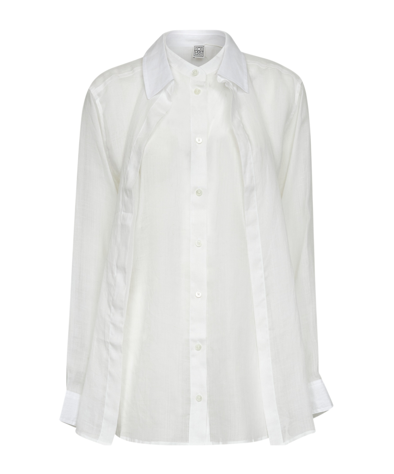 Totême Layered Ramie Voile Shirt