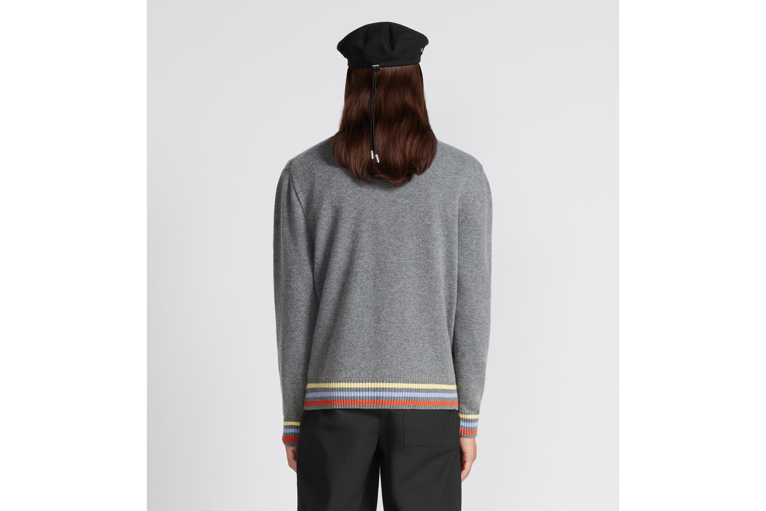Dior Men Wool And Cashmere Sweater In Gray