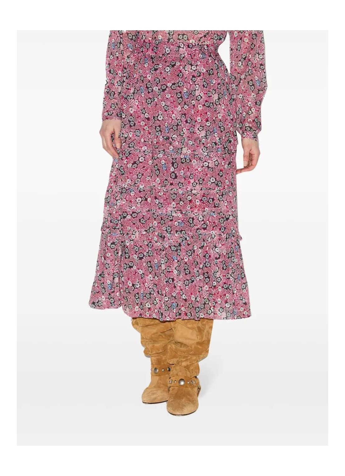 Shop Isabel Marant Étoile Diya Skirt In Pink