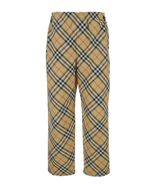 Burberry Straight-leg Checked Trousers In Nude