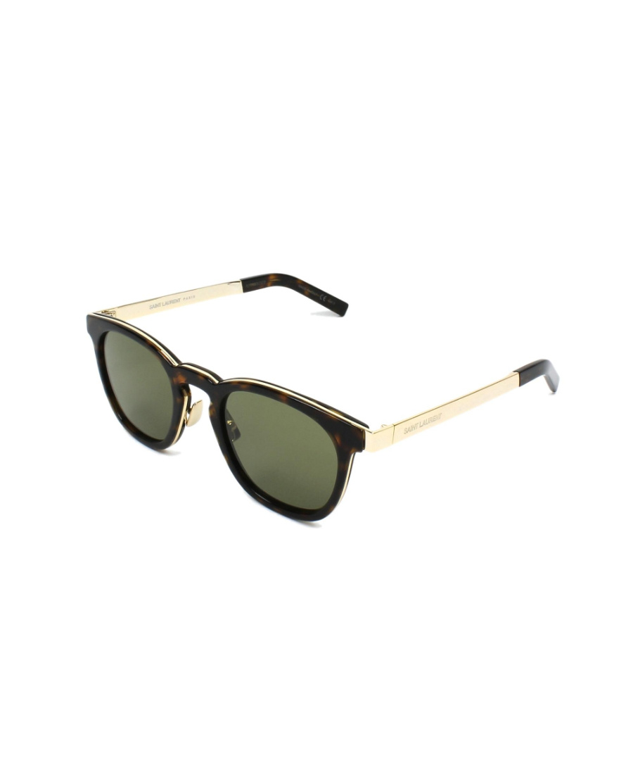 Saint Laurent Square Sunglasses In Green