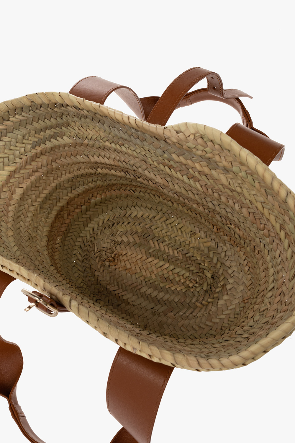 Chloé Leather Straps Basket Bag In Brown