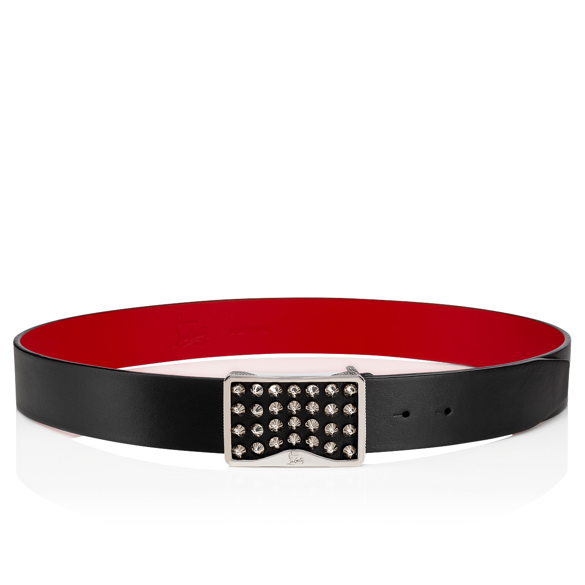 Christian Louboutin Logo Belt In Black