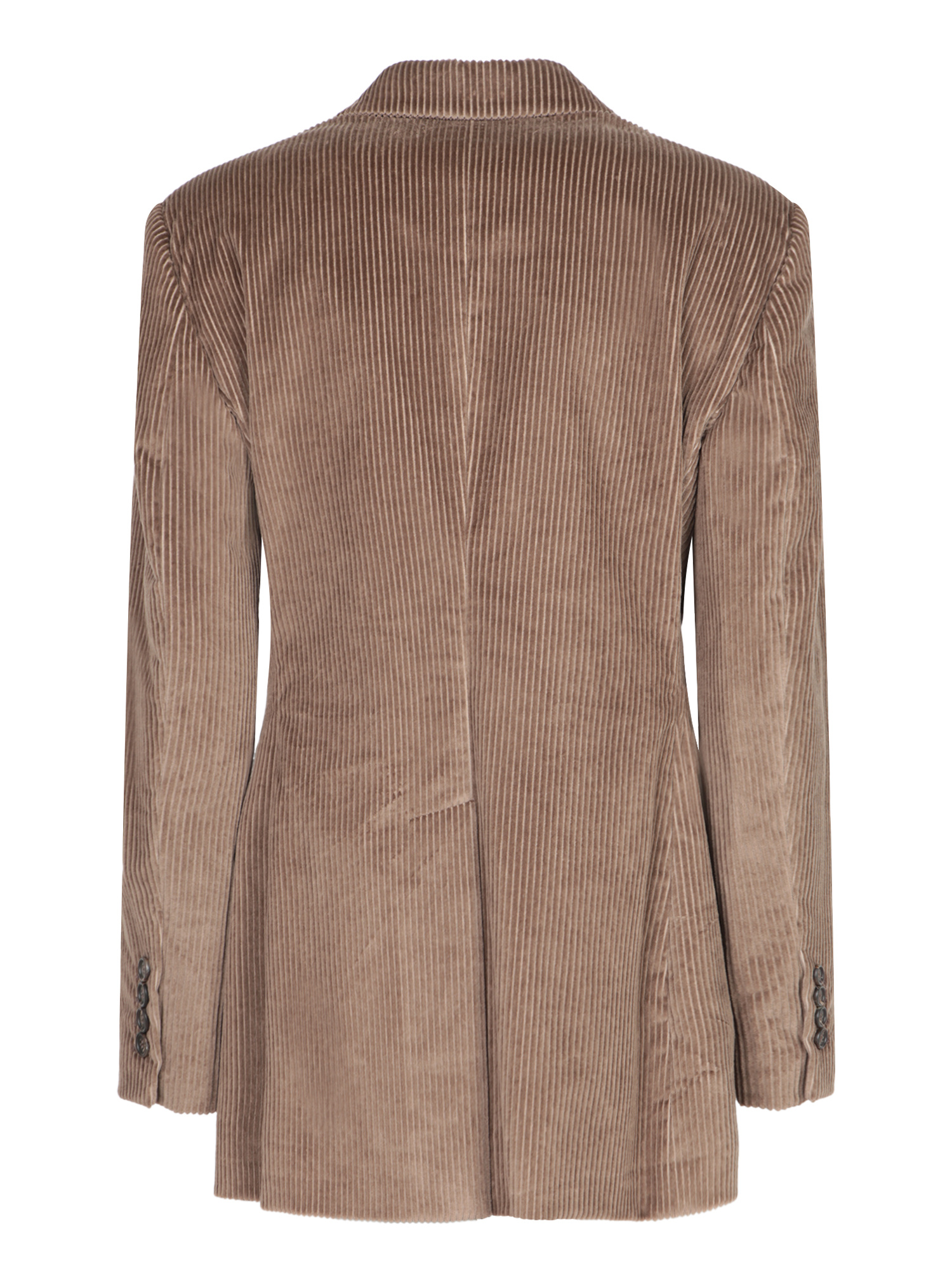 Brunello Cucinelli Corduroy Double-breasted Jacket In Brown
