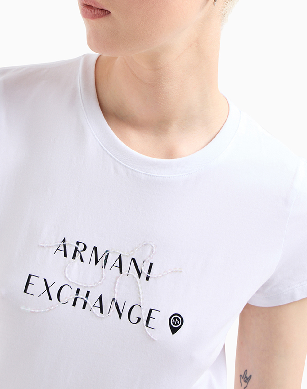 Armani Exchange Short-sleeved T-shirt In Gray