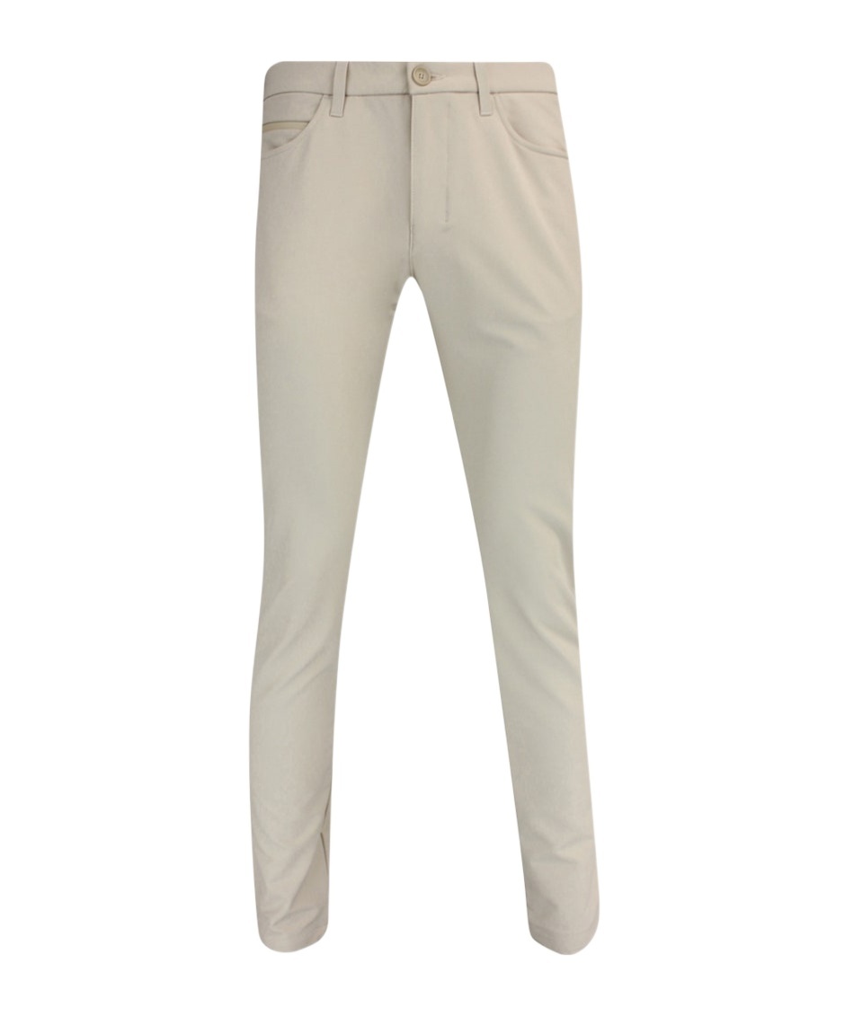 Hugo Boss Belt-loop Casual Pants In Nude