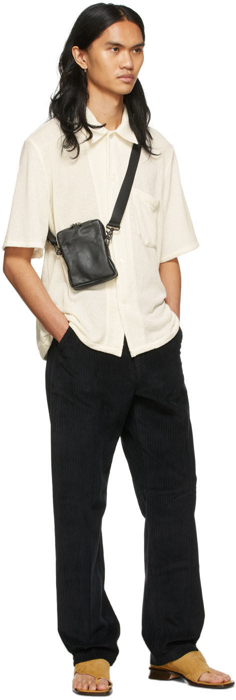 Our Legacy Textured-finish Short-sleeved Box Shirt In White
