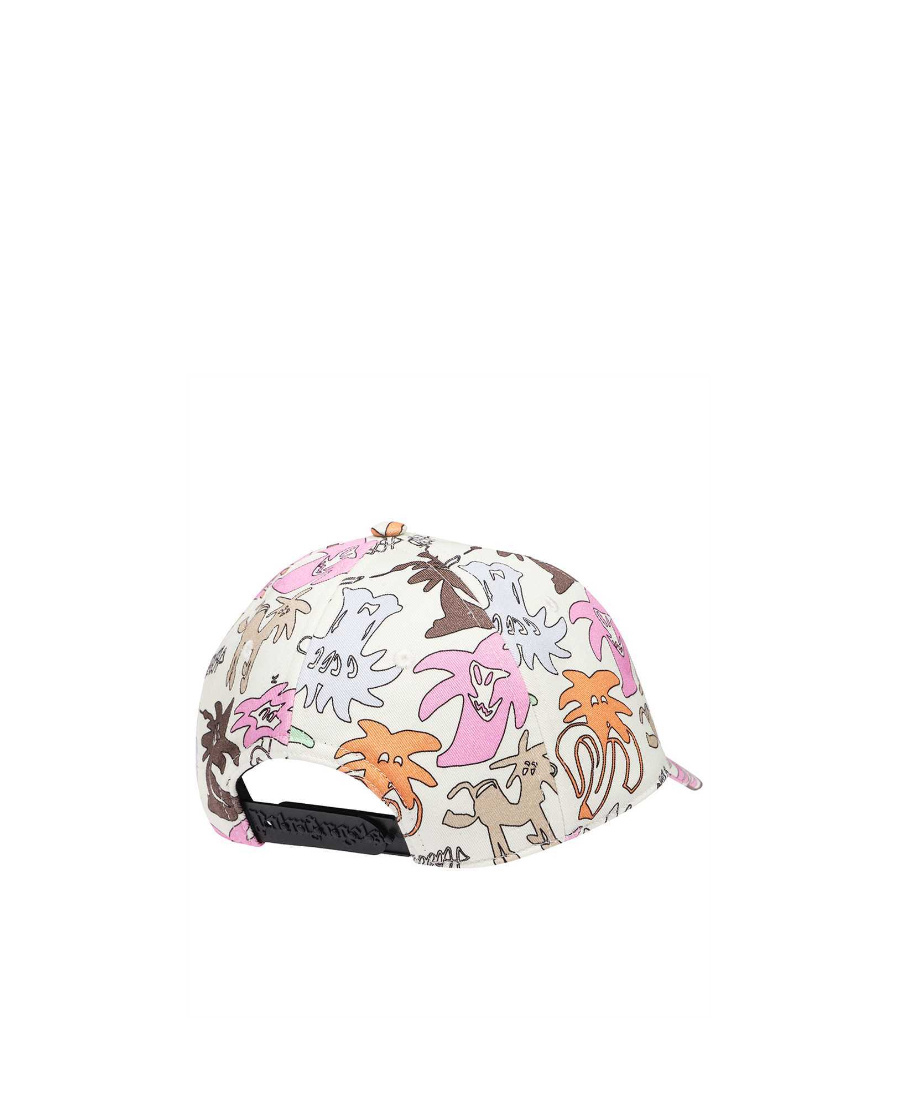 Palm Angels Patterned Hat In White