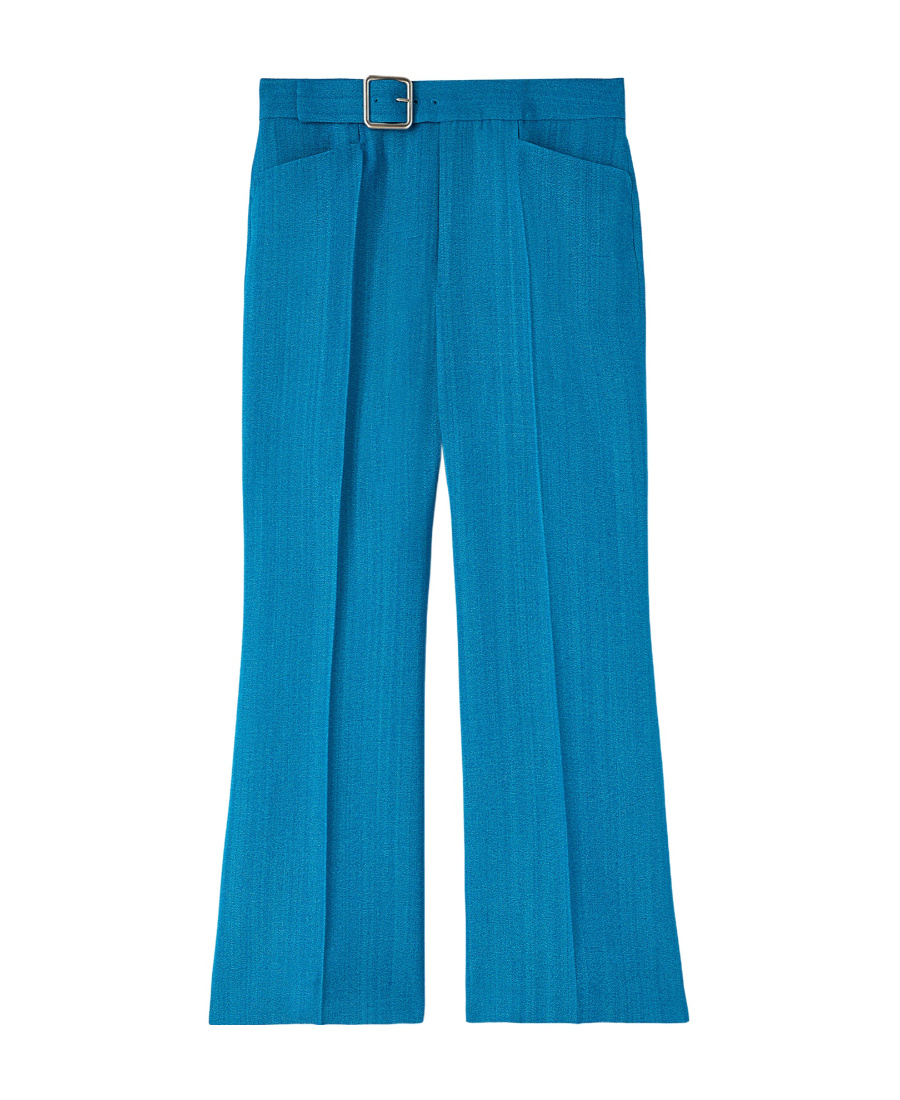 Jil Sander High-waist Flared Trousers In Blue