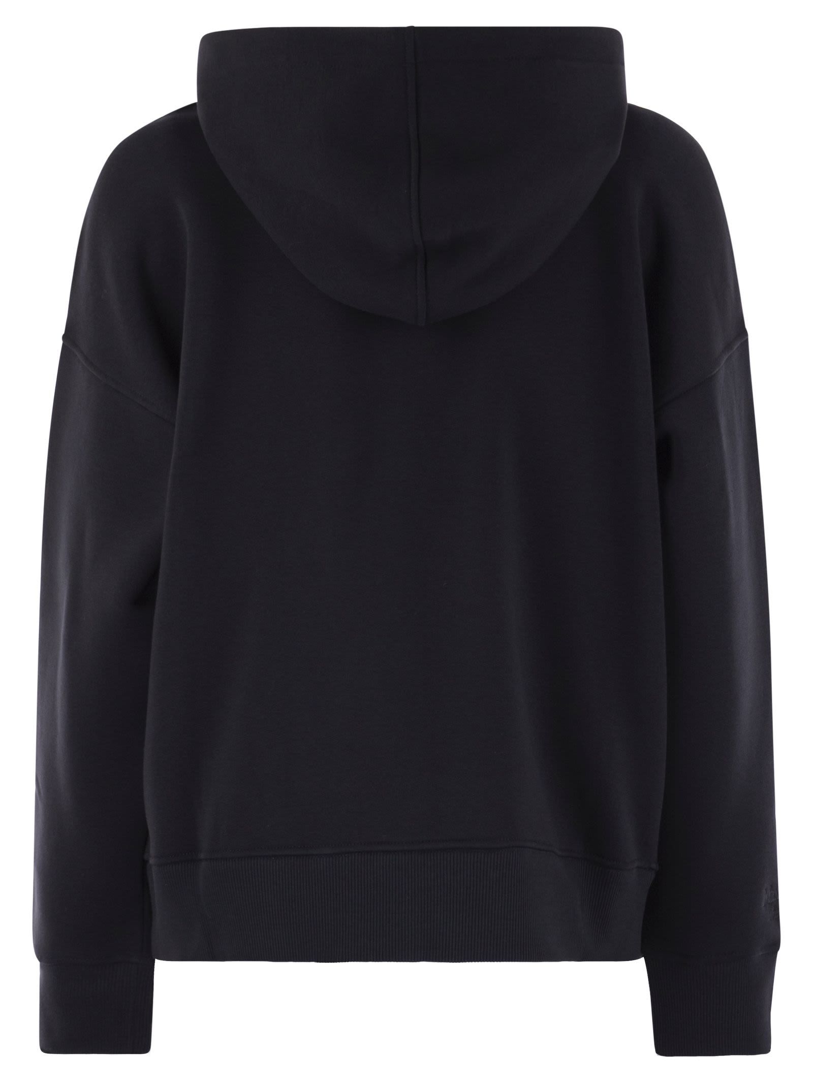 Max Mara Knitted Hoodie In Black