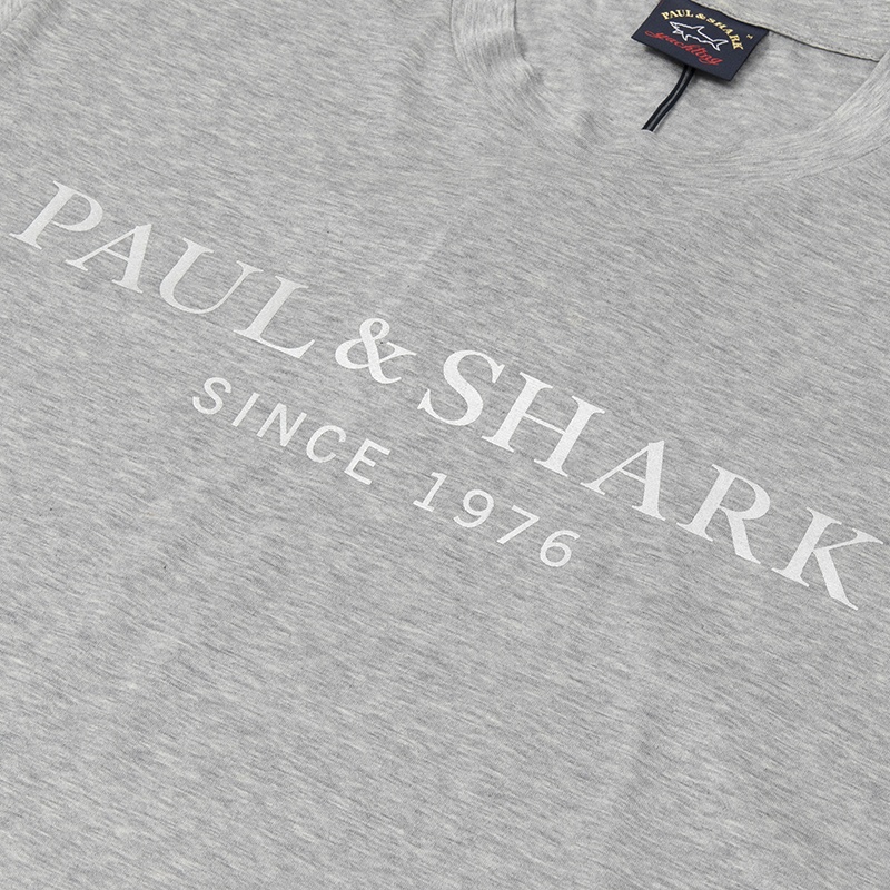 Paul & Shark Logo Details T-shirt In Gray