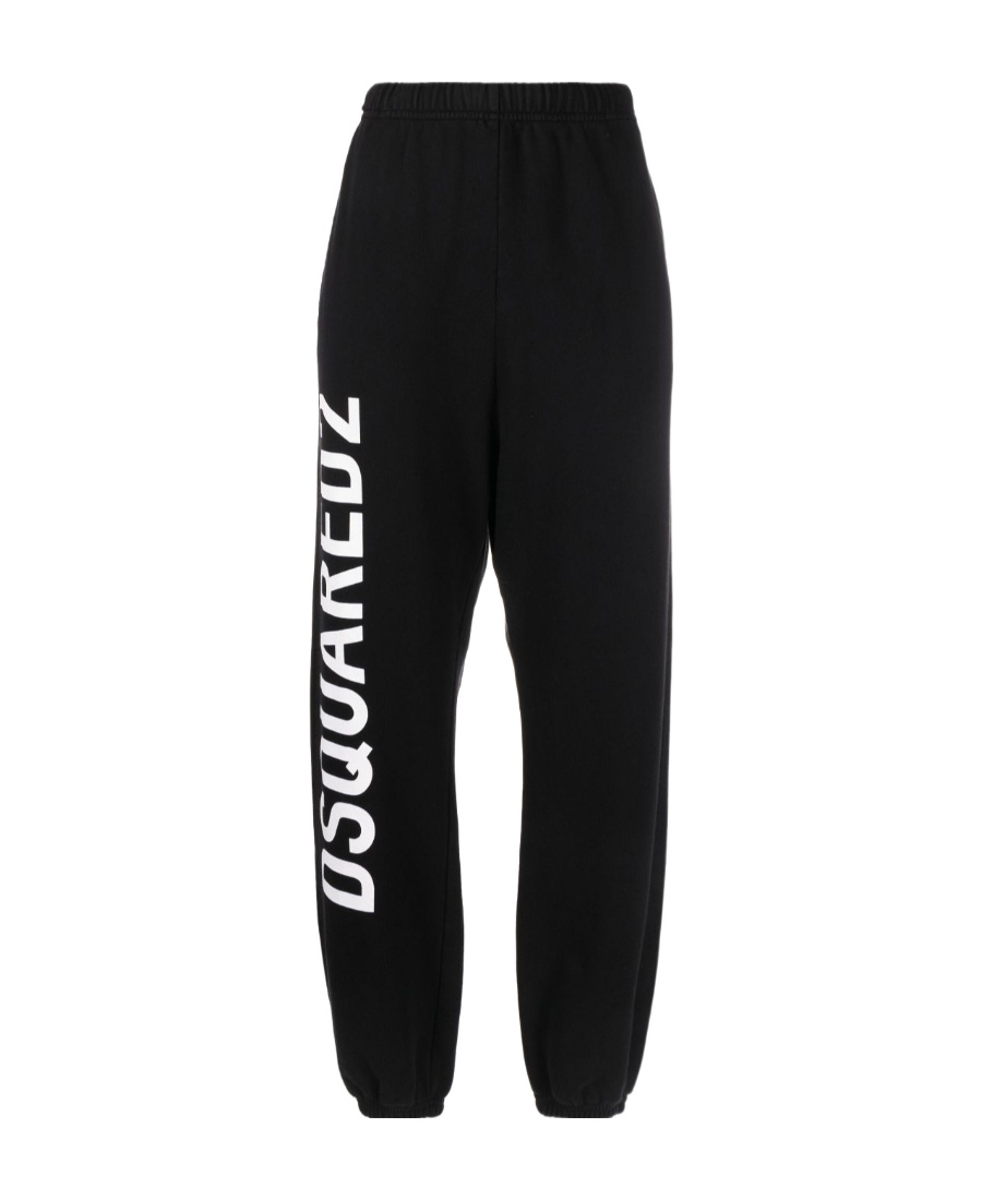 Dsquared2 Logo-print Cotton Track Pants In Black