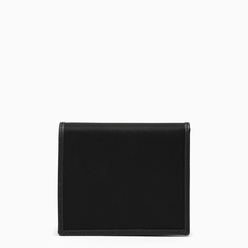 Prada Mens Black Re-nylon Small Recycled-nylon And Leather Wallet In Black