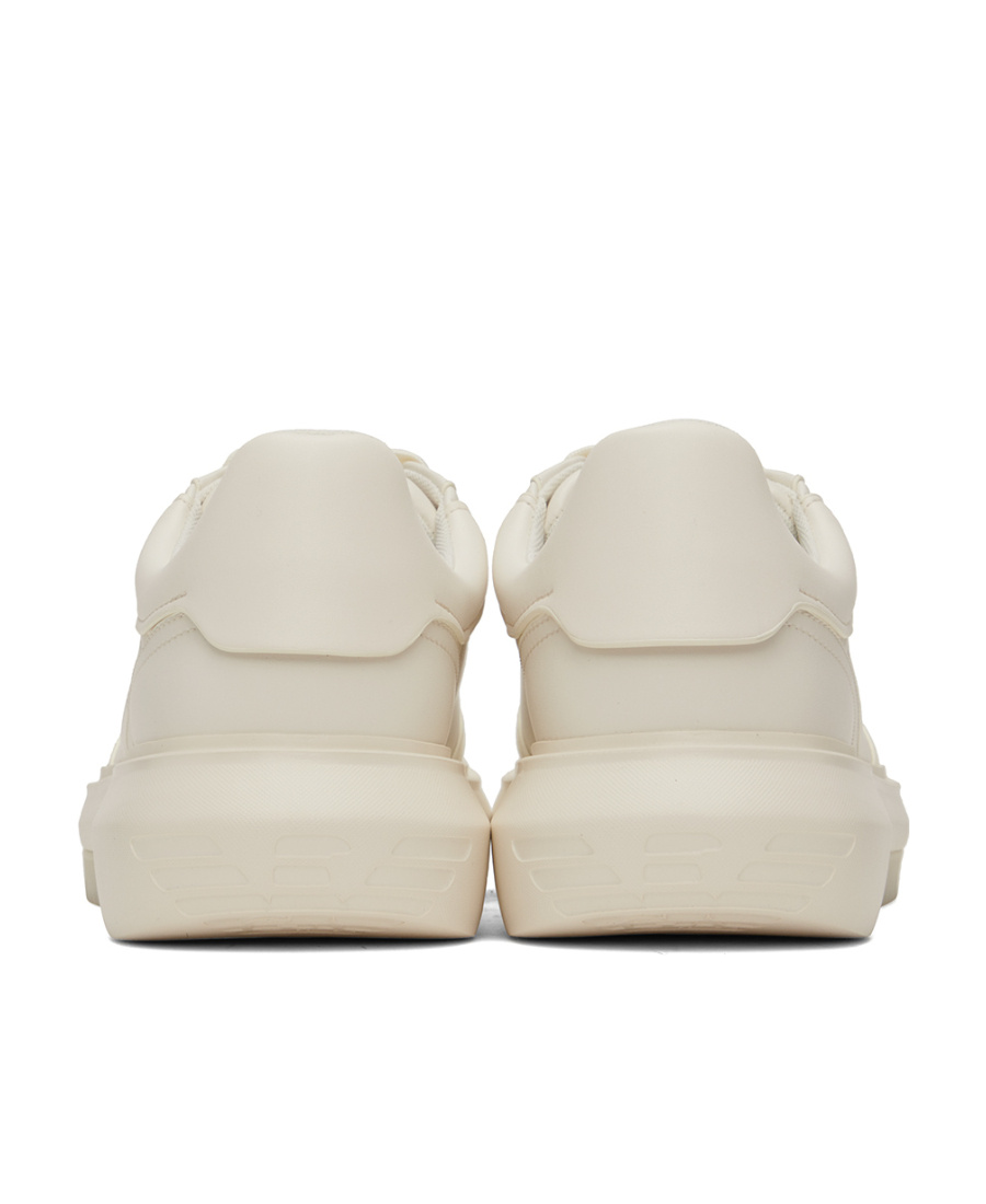 Emporio Armani Lace Up Printed Leisure Sports Shoes In White