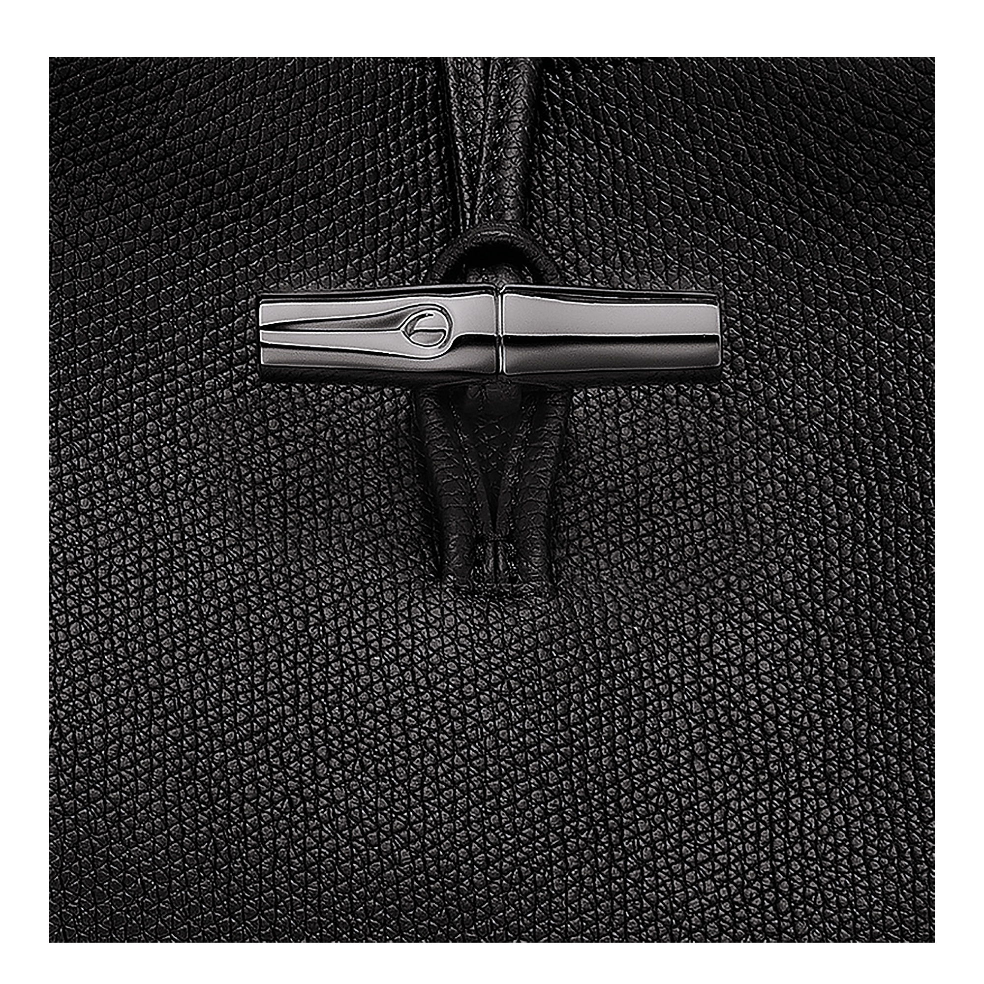 Longchamp Larger Le Roseau Leather Tote In Black