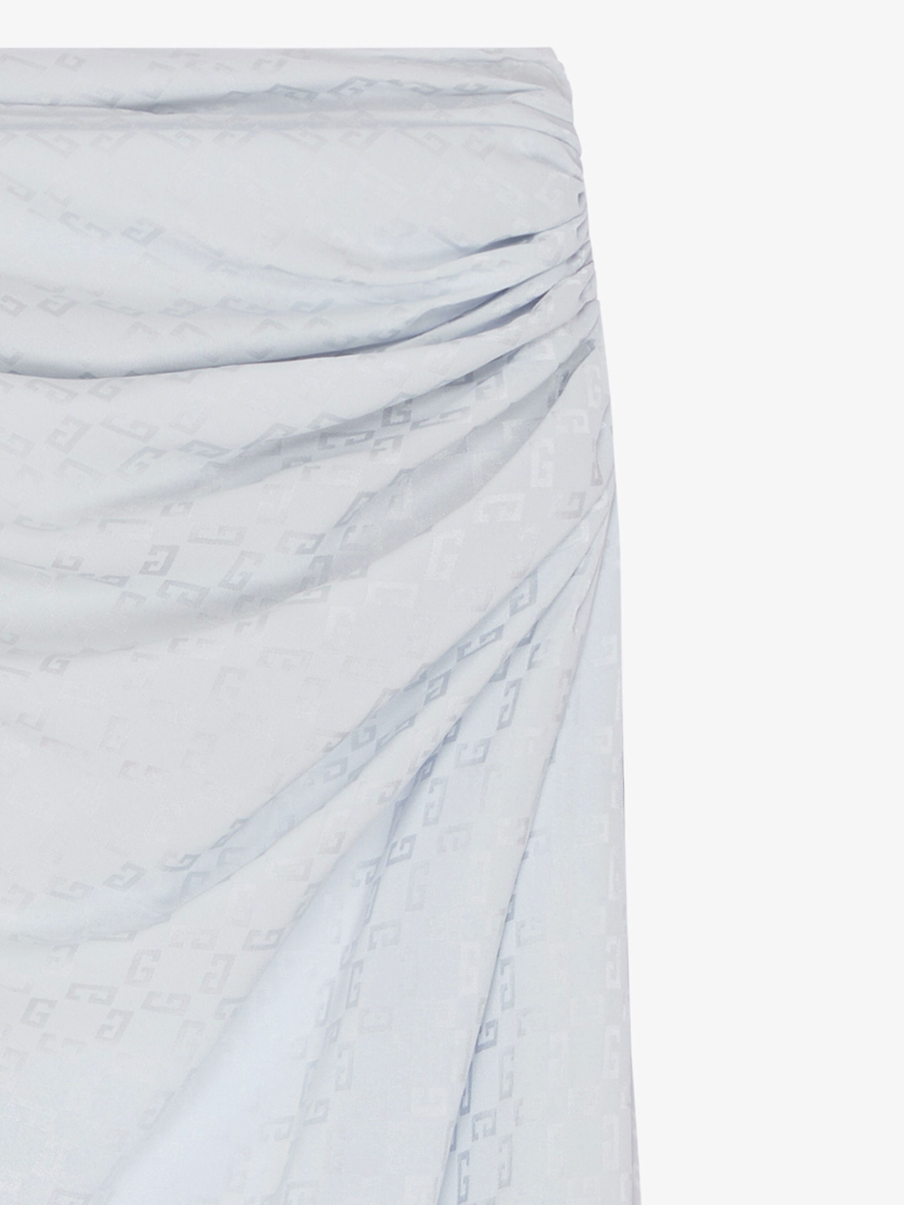 Givenchy Letter Jacquard Skirt In Light Blue