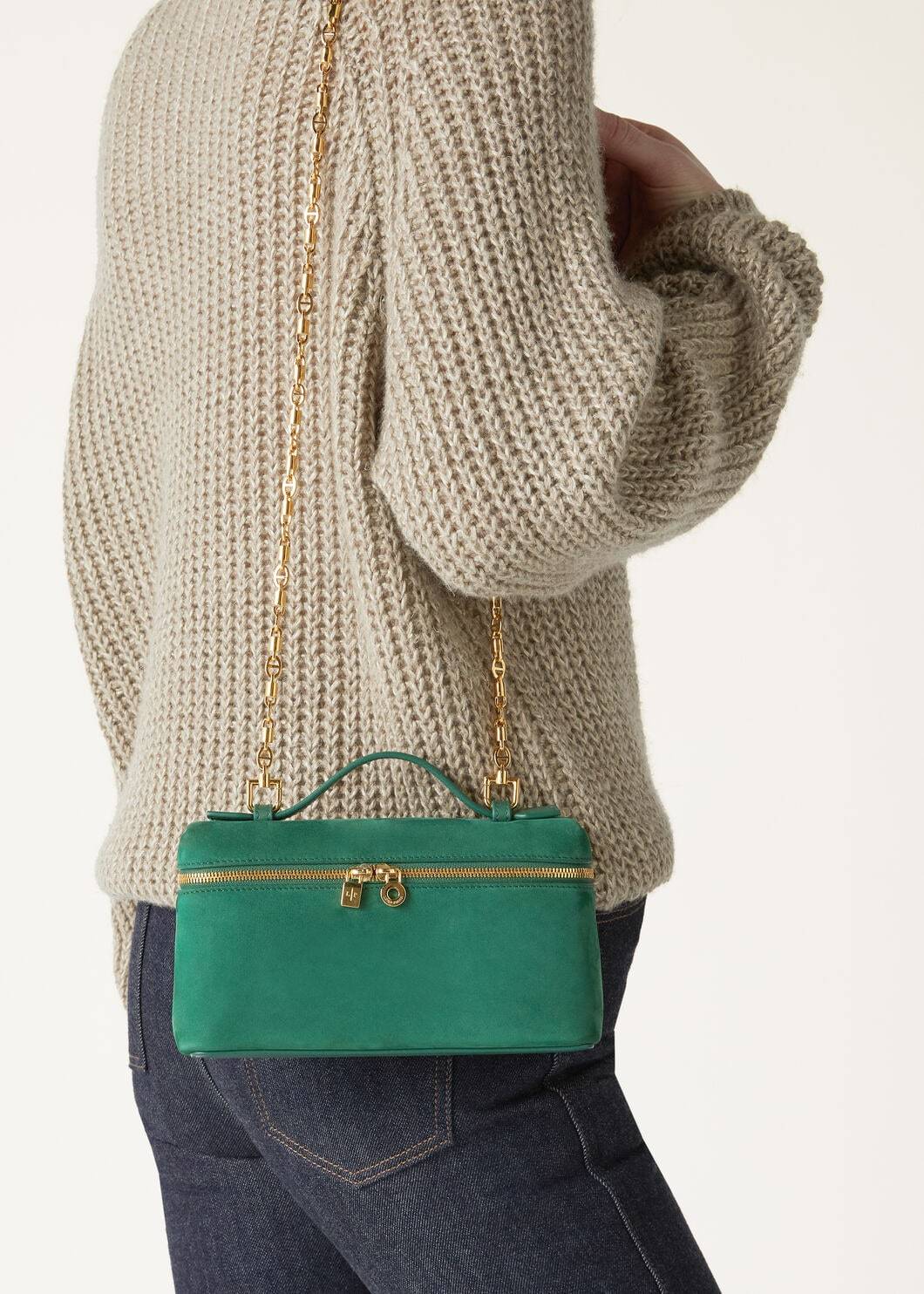 Loro Piana Extra Pocket L19 Shoulder Bag In Green