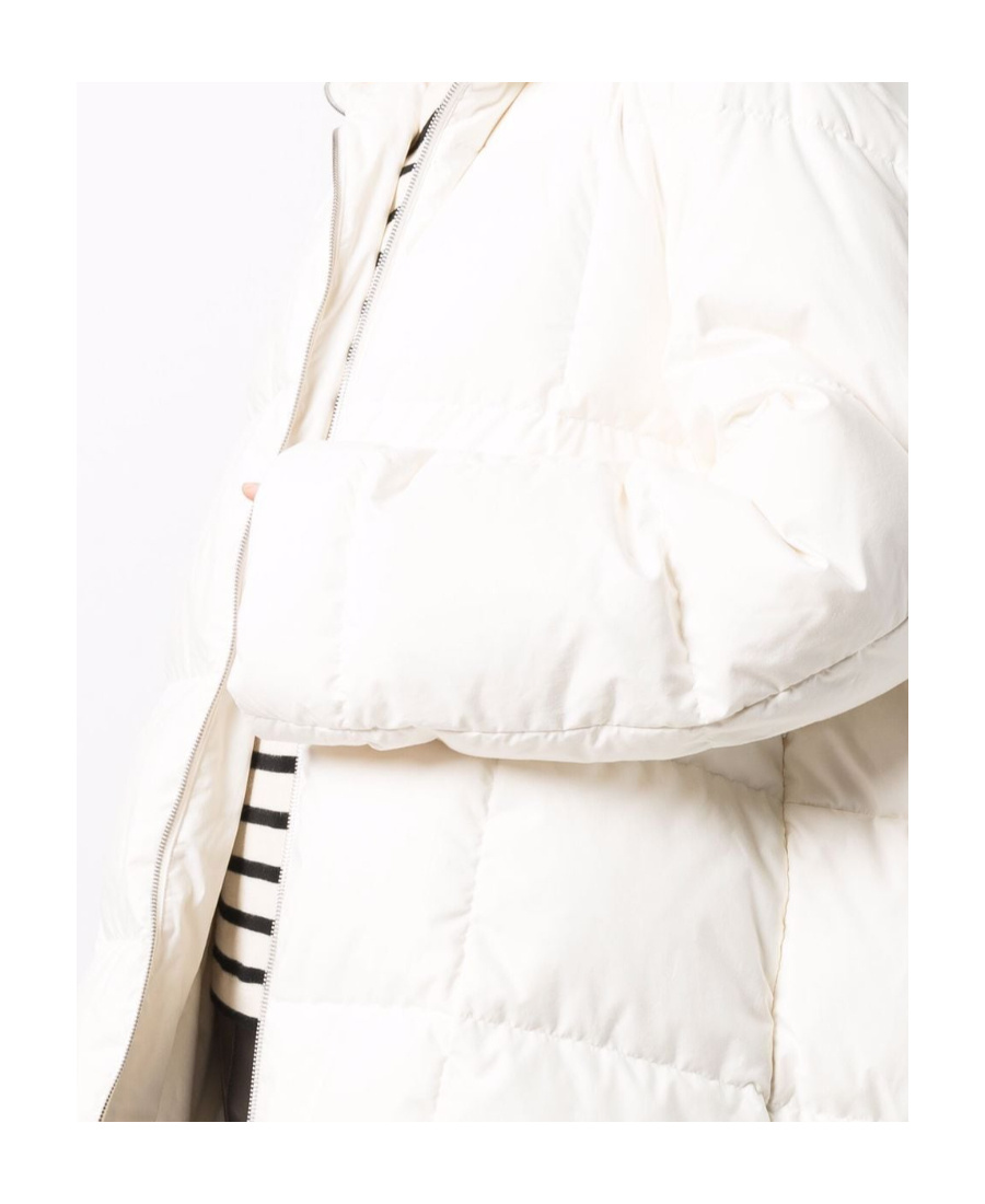 Jil Sander Padded Zipped Coat In Nude