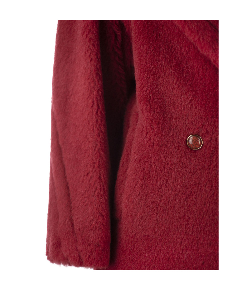 Max Mara Double-breasted Long-sleeved Coat In Red