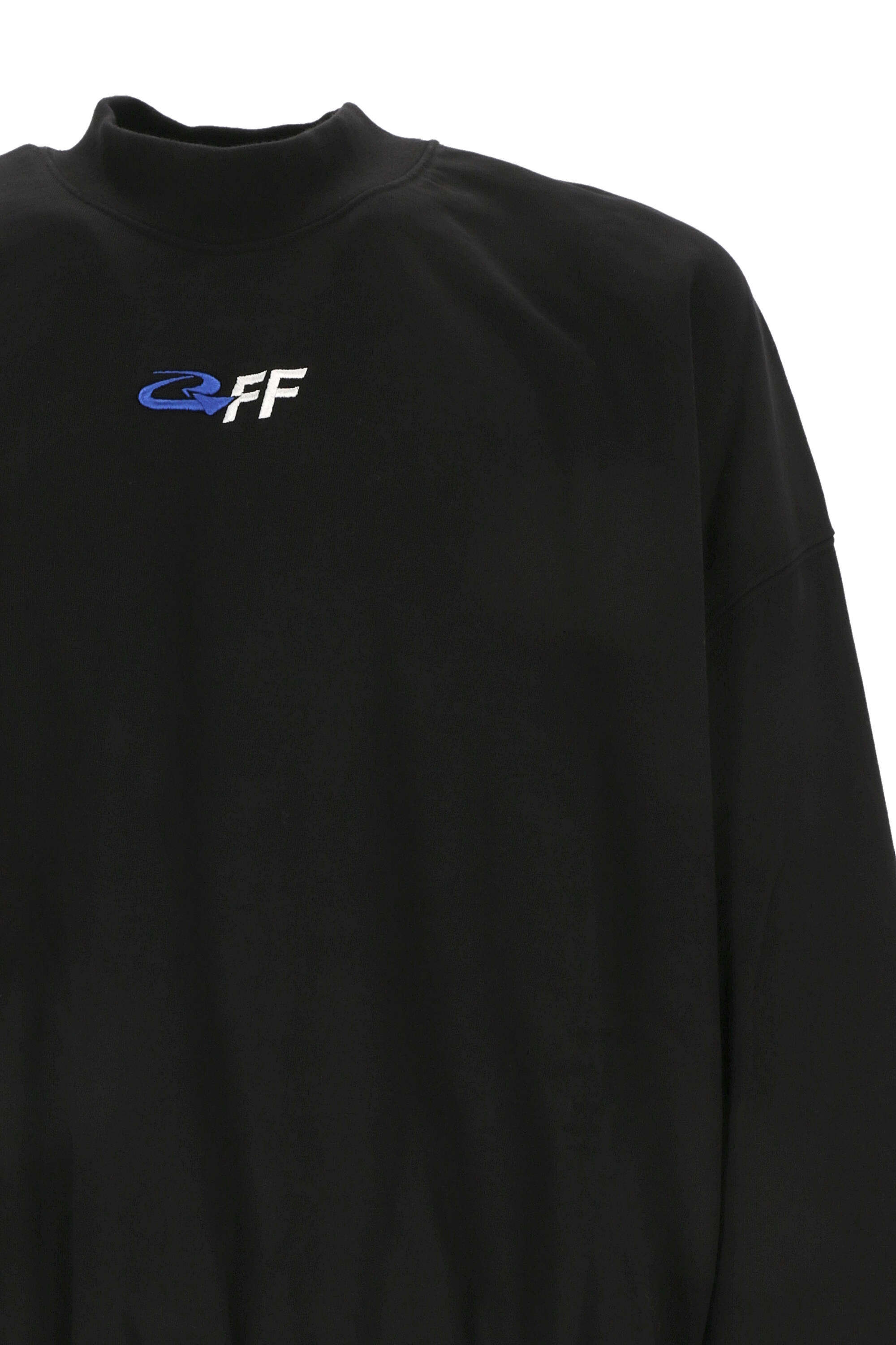 Off-white Logo-print Cotton Sweatshirt In Black