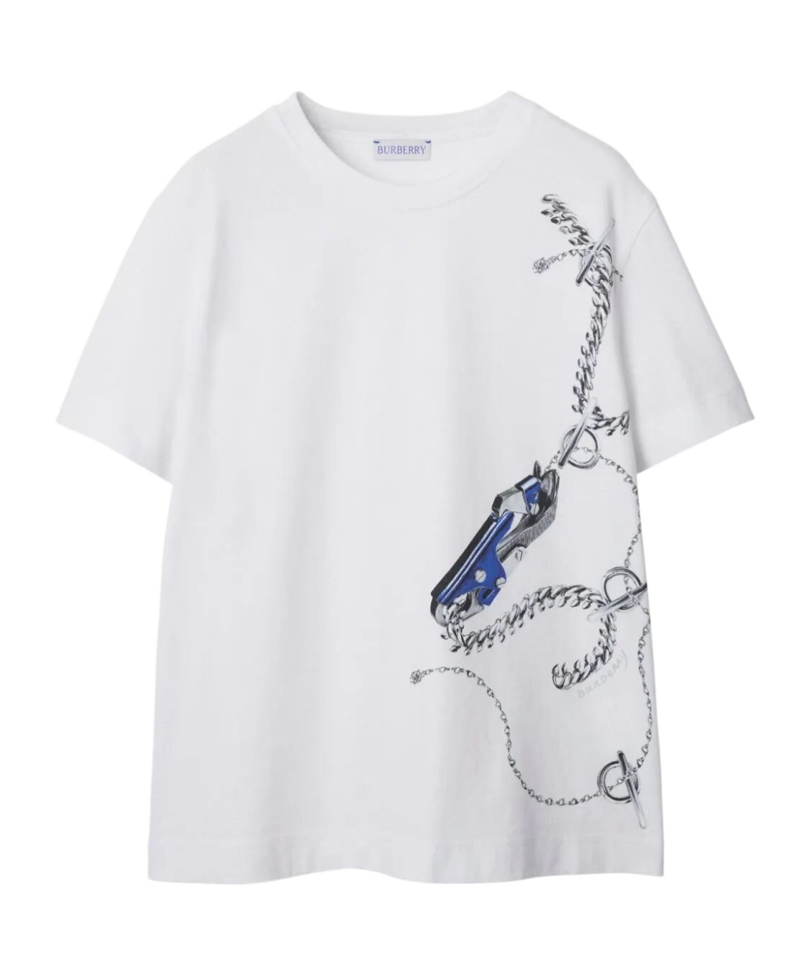 Burberry Knight Motif T-shirt In White