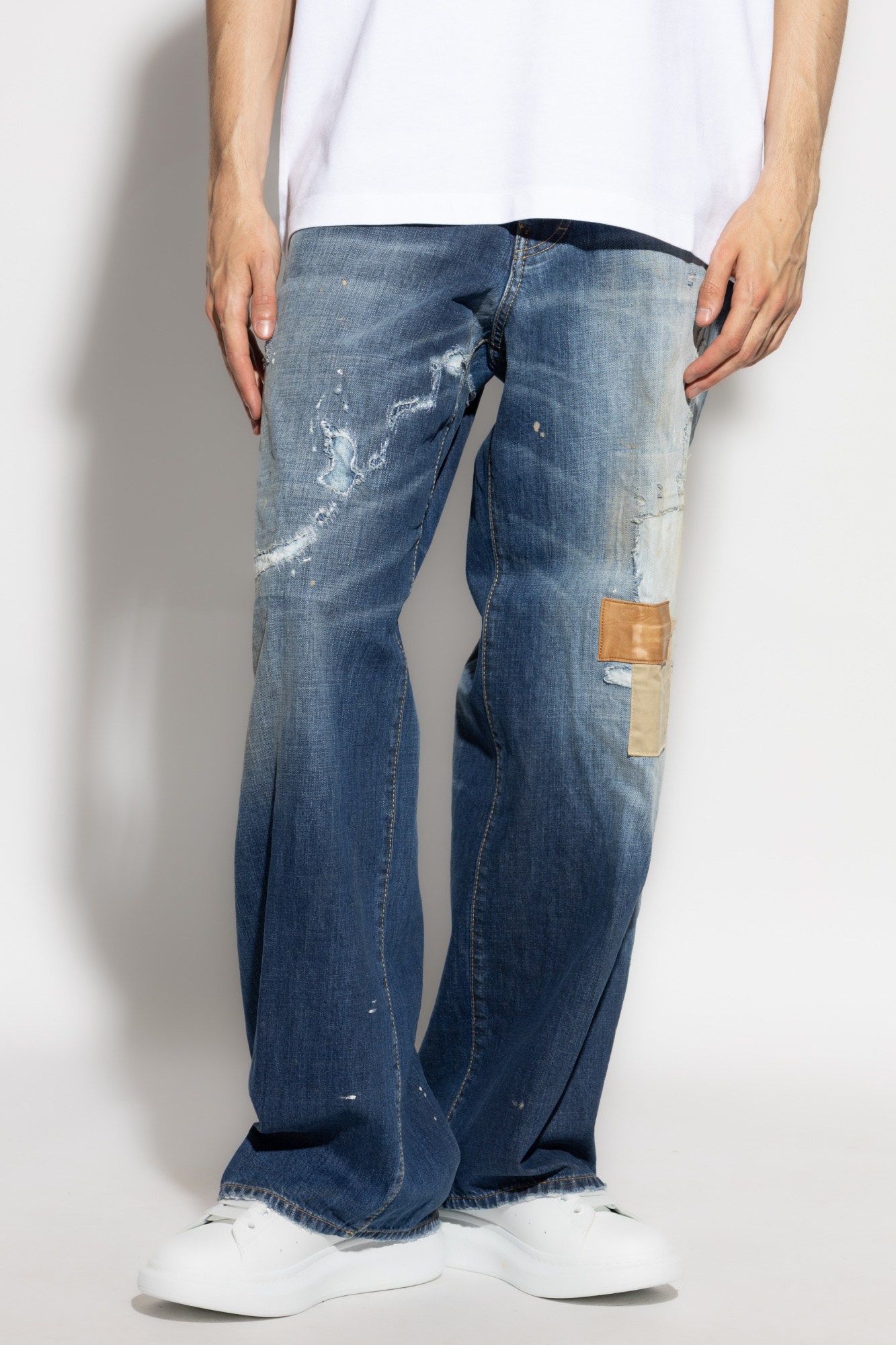 Dsquared2 Cool Guy Patchwork Distressed Jeans