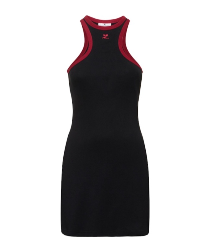 Courrèges Courreges Black Cotton Mini Dress