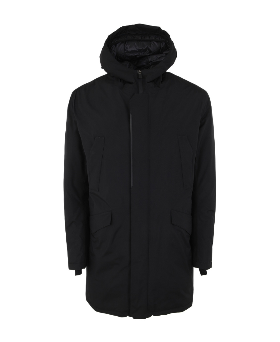 Herno Hooded Parka Down Jacket Clothing In Black