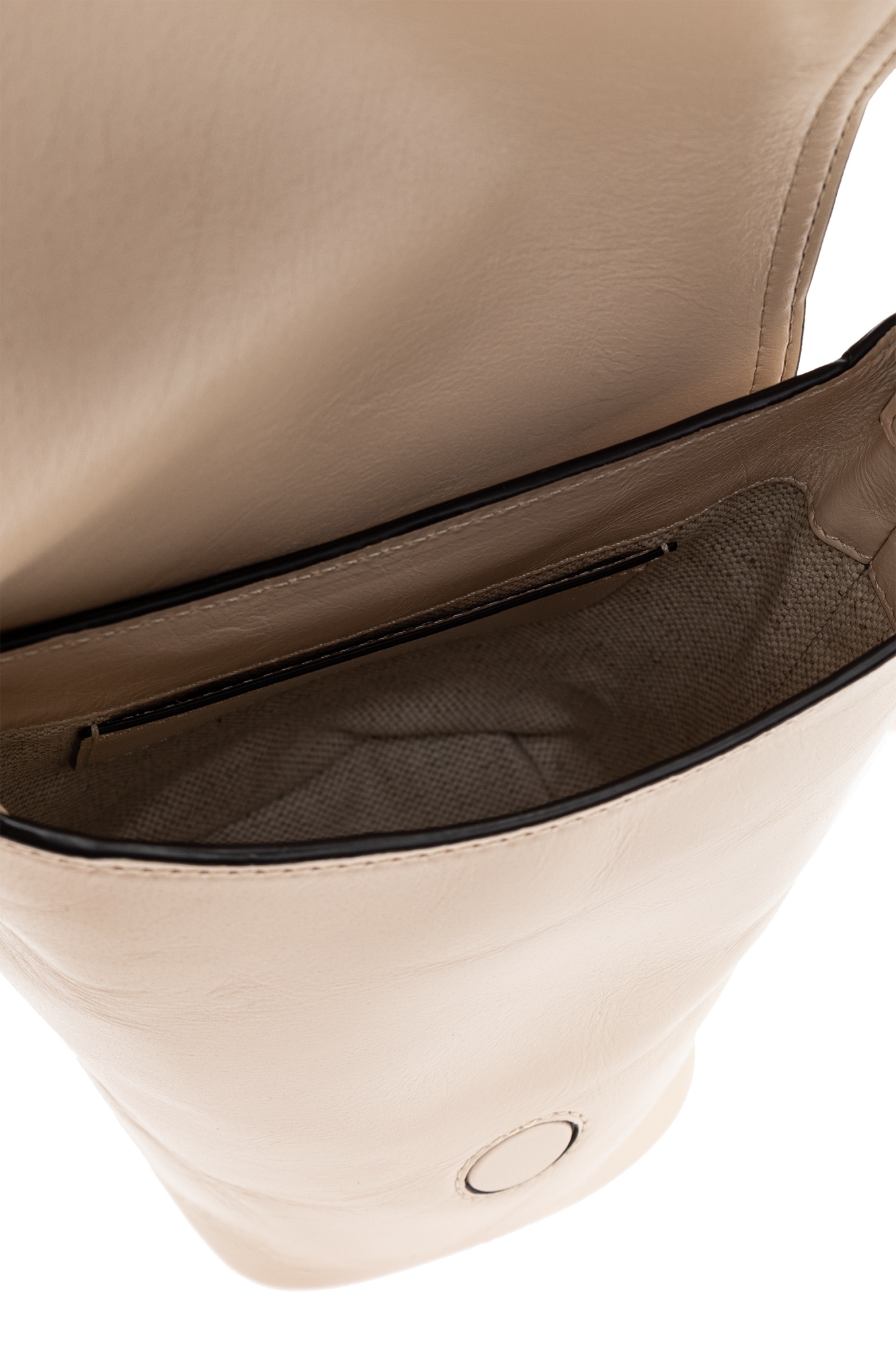 Chloé Camera Crossbody Bag In Natural Shiny Buffalo Leather In Nude