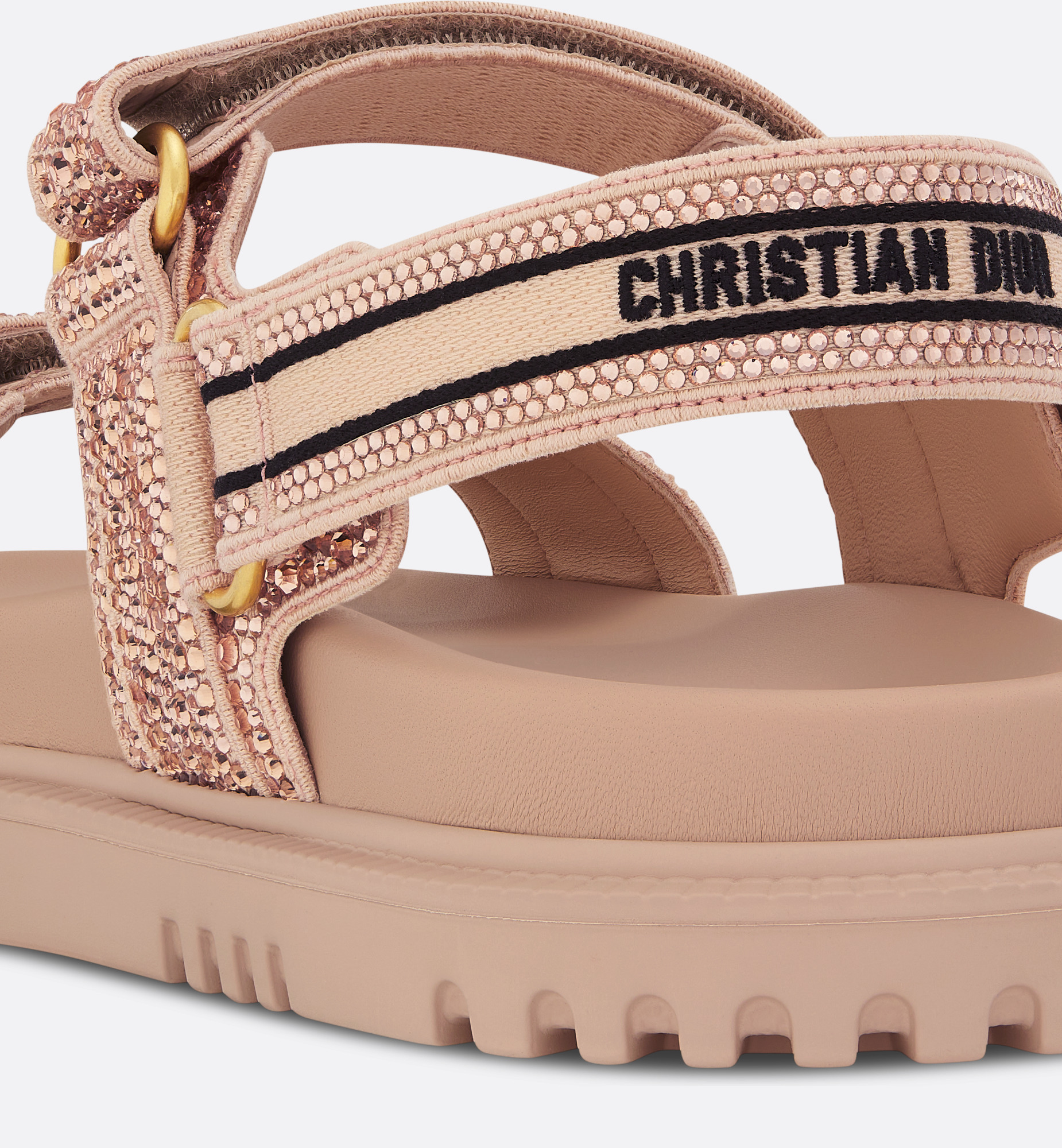 Dior Act Flat-soled Sandals In Nude