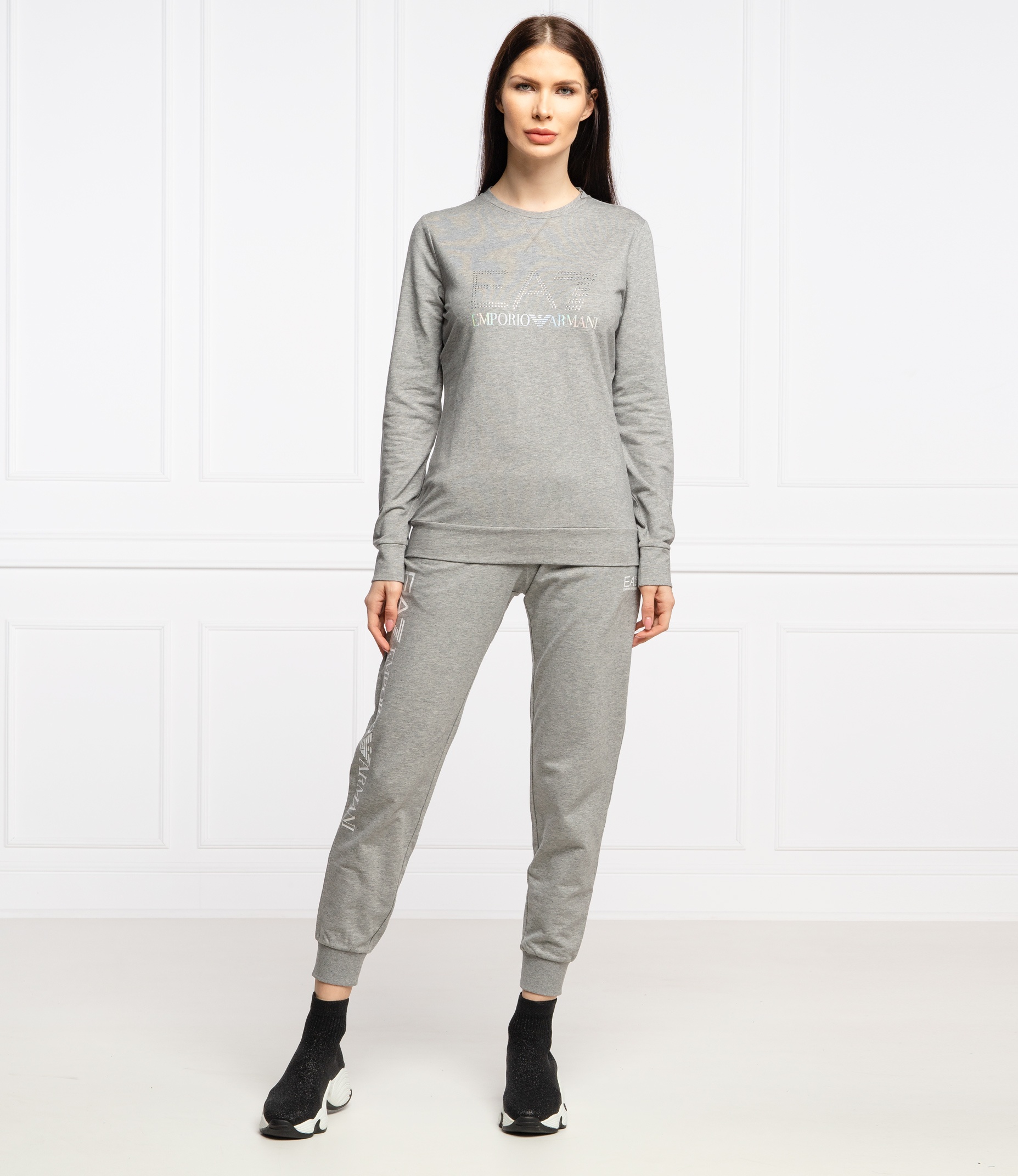 EA7 LOGO LONG-SLEEVED SWEATER