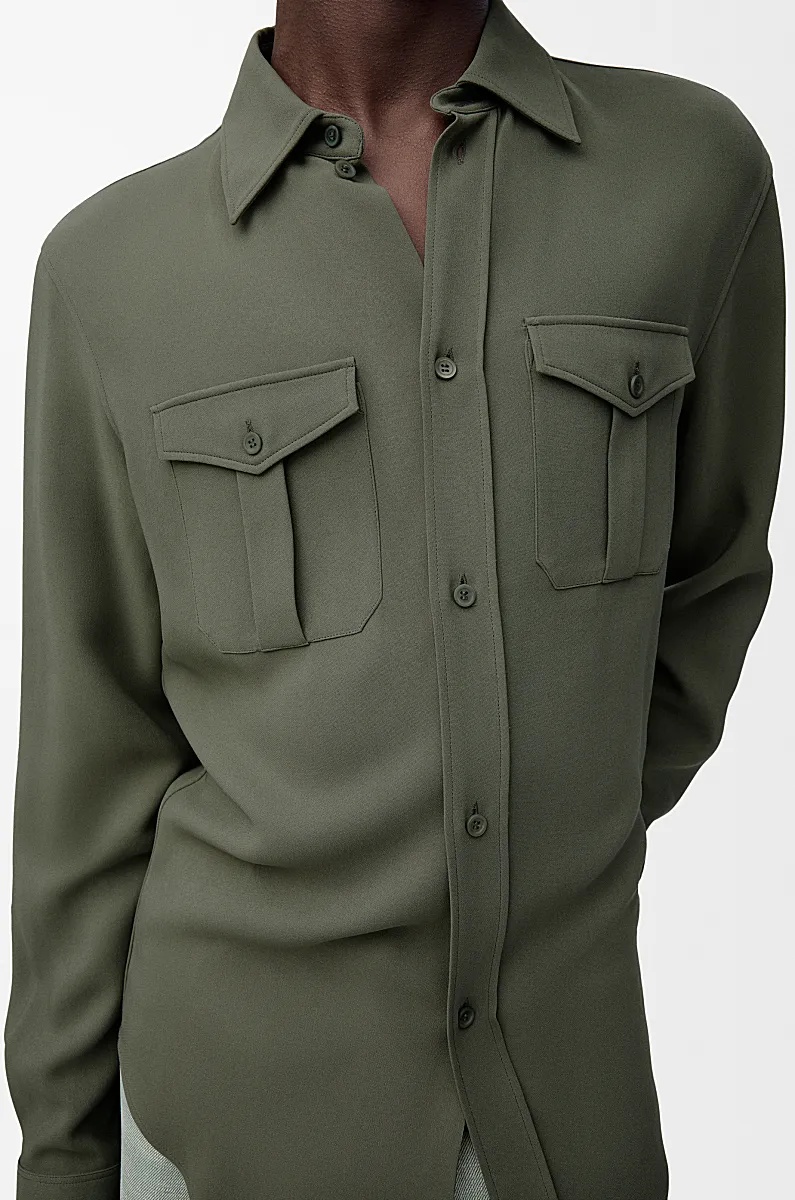 Loewe Shirt In Viscose Blend In Green