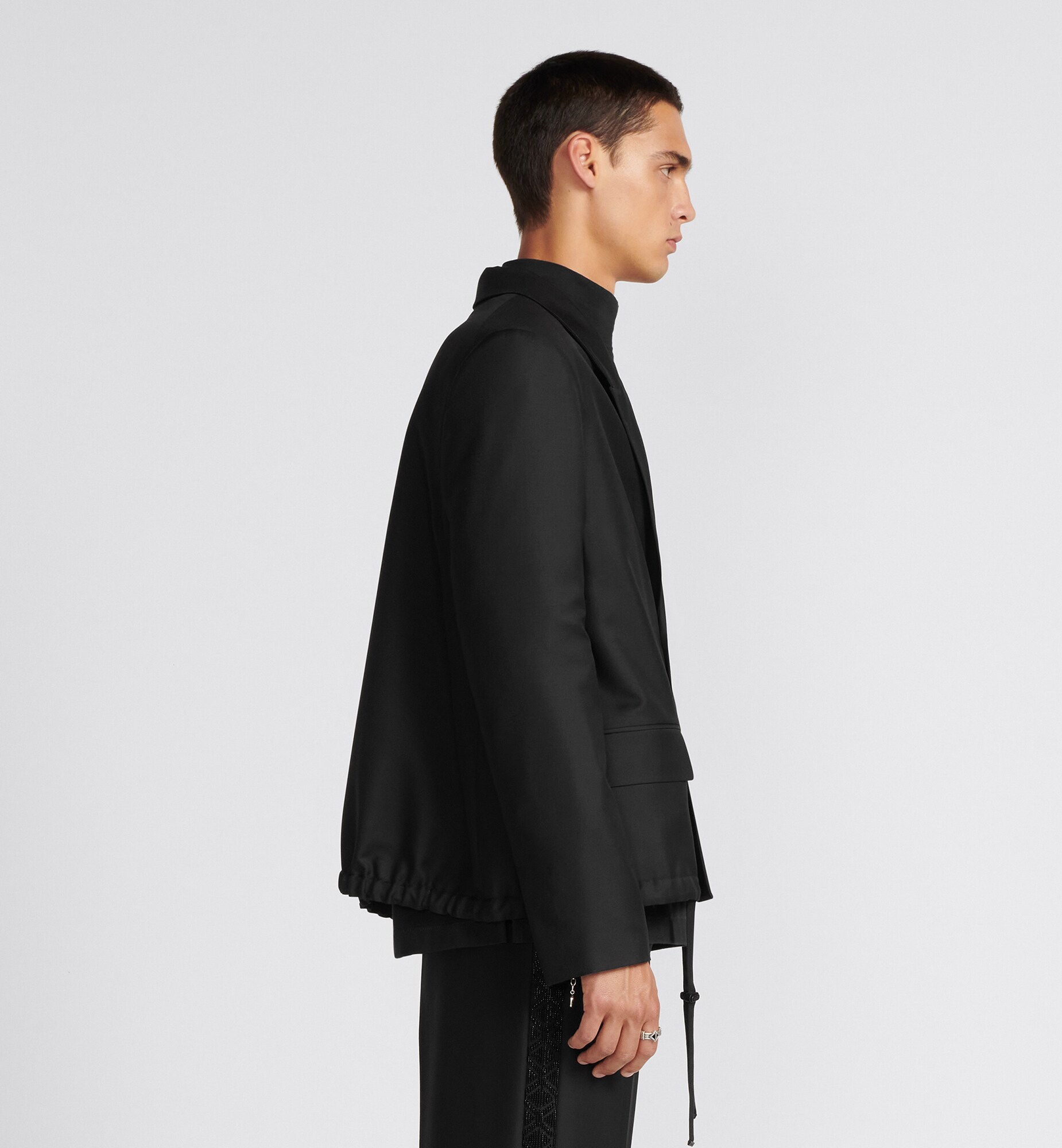 Dior Wool Blended Suit Jacket In Black