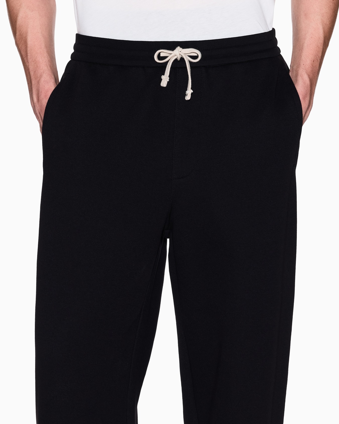 Armani Exchange Cotton-blend Piqué Track Pants In Black