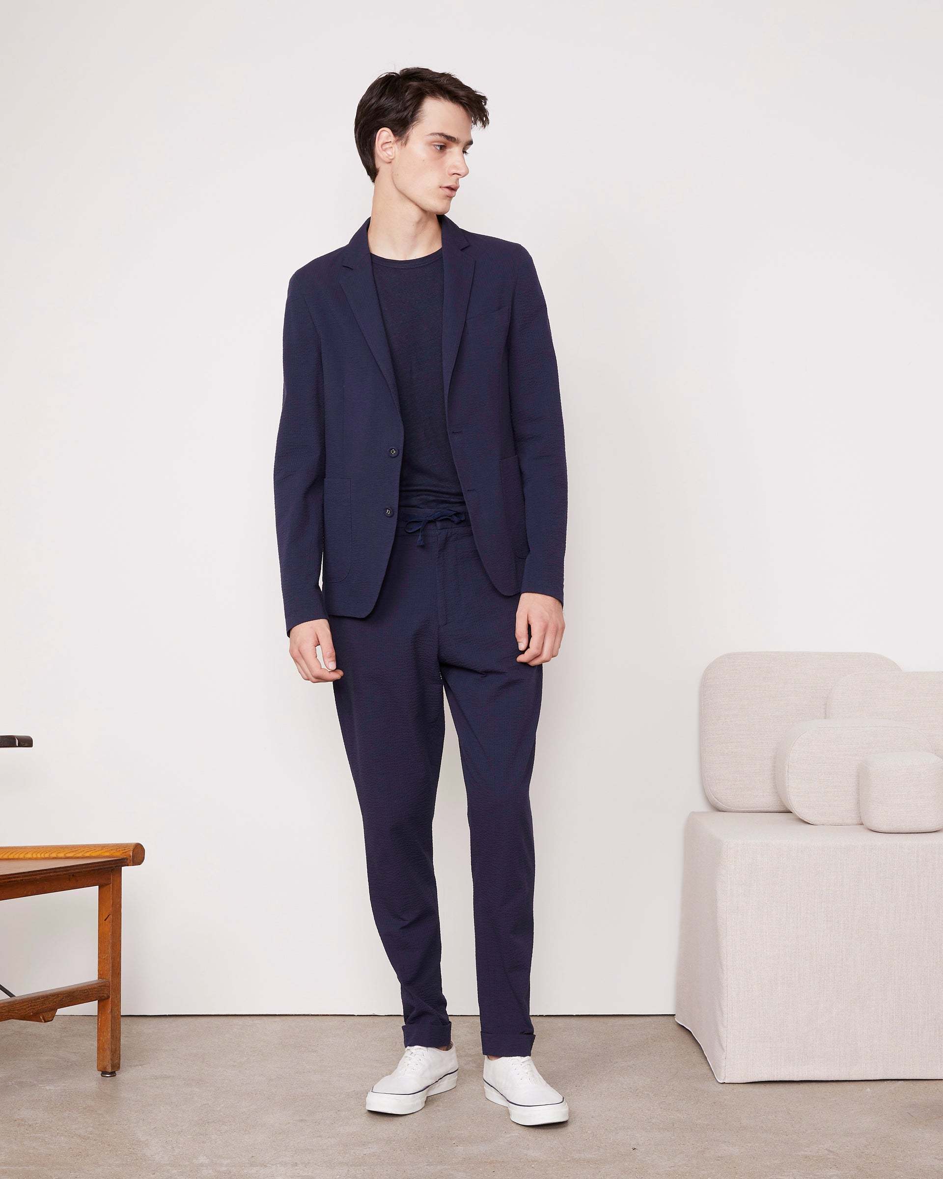 OFFICINE GENERALE NEHEMIAH SEERSUCKER BLAZER
