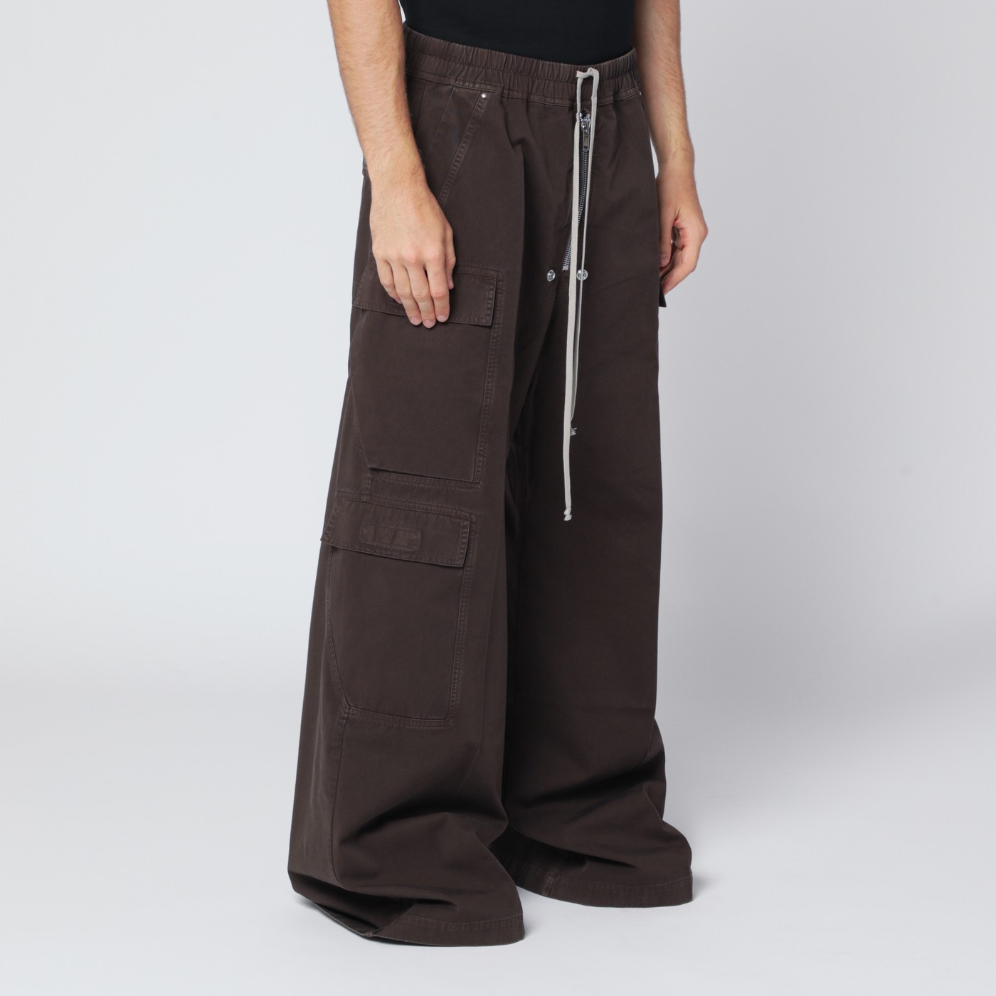 Rick Owens Drkshdw Double Cargo Jumbo Belas Trousers In Black