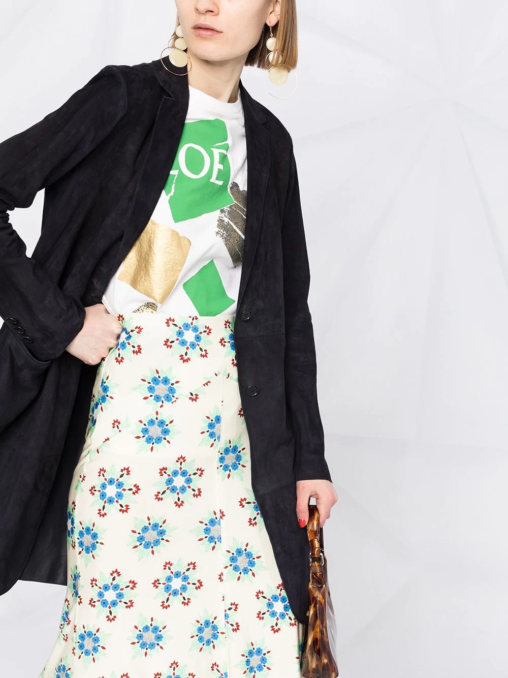 P.A.R.O.S.H COLLARED SUEDE COAT