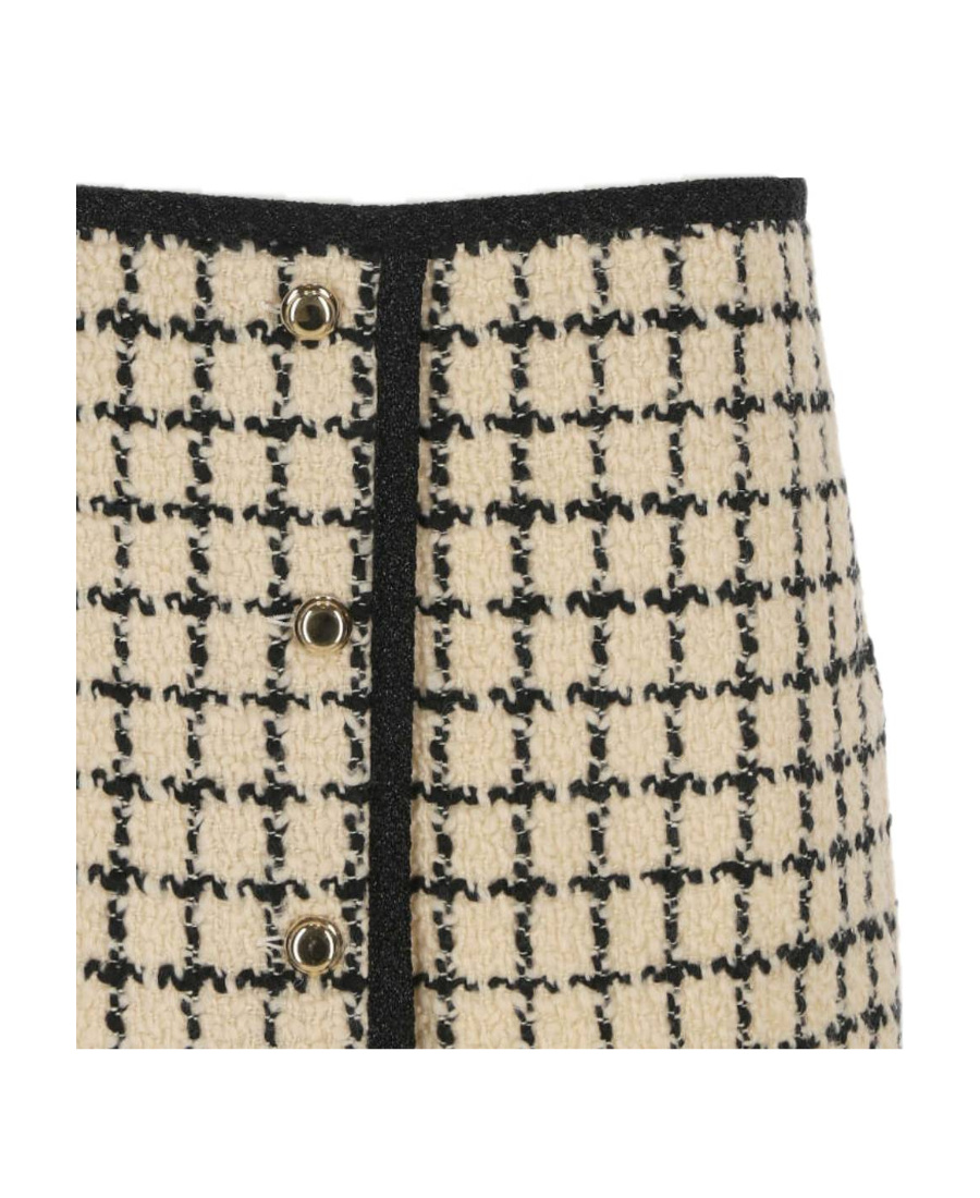 MIU MIU CHECK-PATTERN TWEED MINISKIRT 