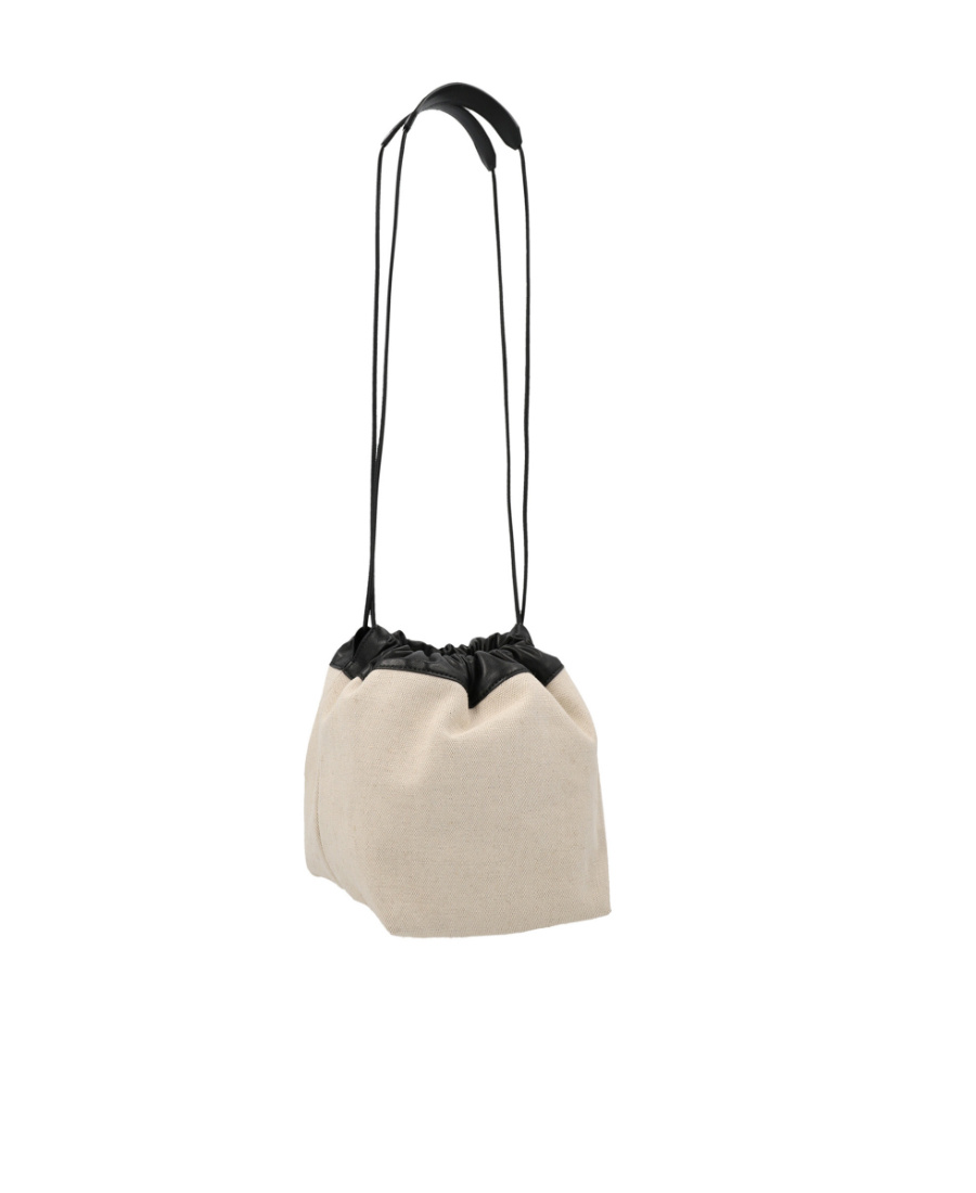 Jil Sander Logo-print Bucket Bag In Nude