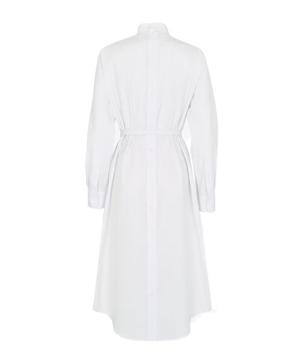 Fendi Abito In Popeline Bianco In White