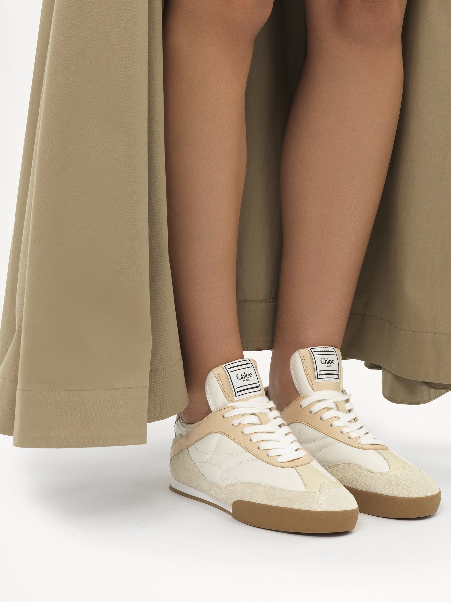 Shop Chloé Kick Sneakers In White