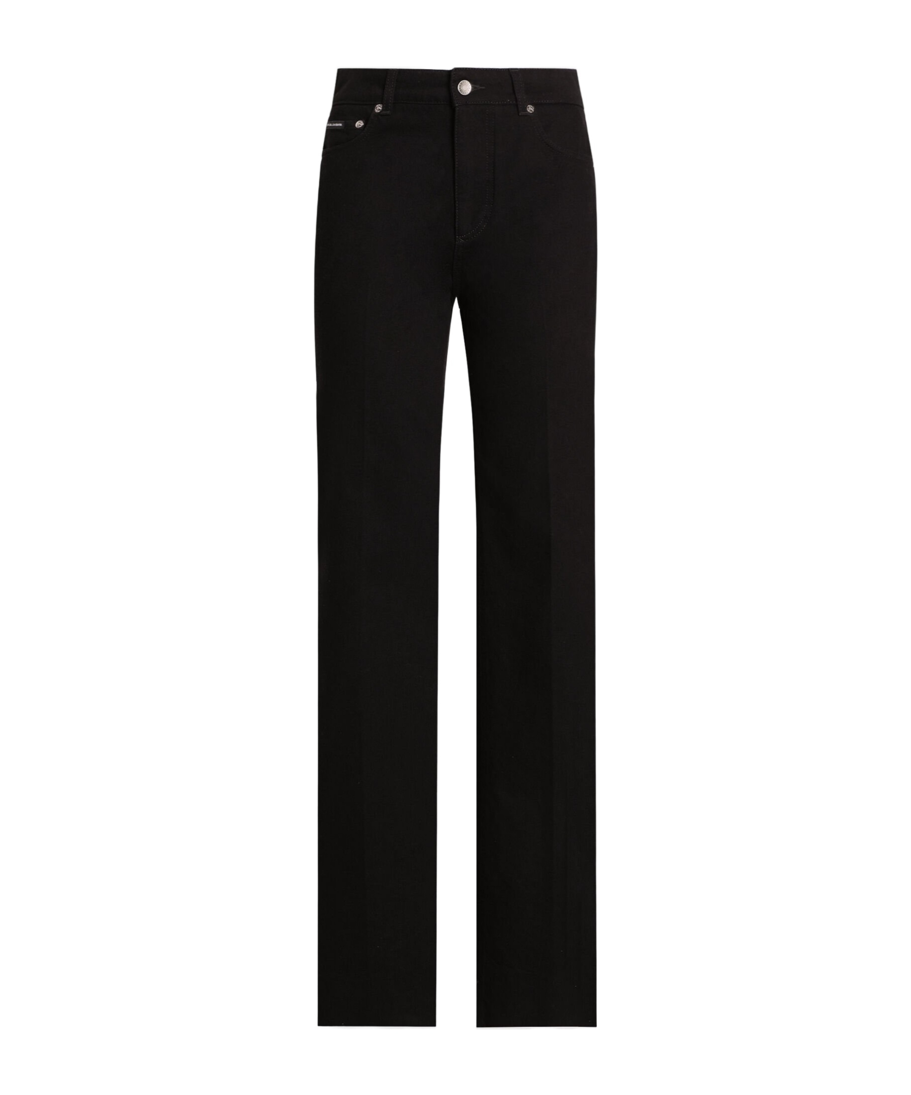 Dolce & Gabbana Five-pocket Flared Straight Jeans In Black