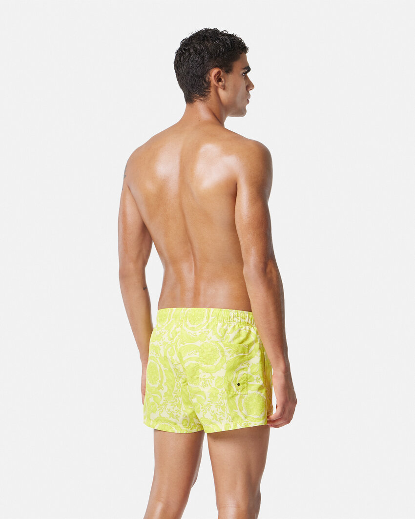 Versace Yellow Barocco Bath Towel In Yellow
