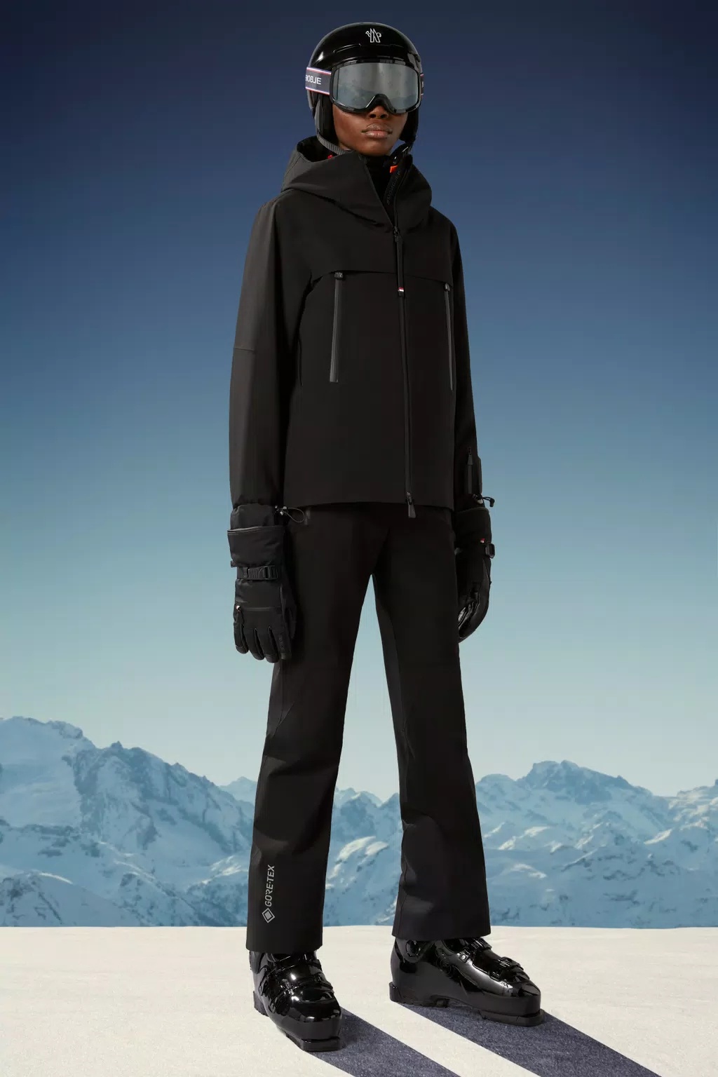 Moncler Chanavey Tech Padded Ski Jacket In Black