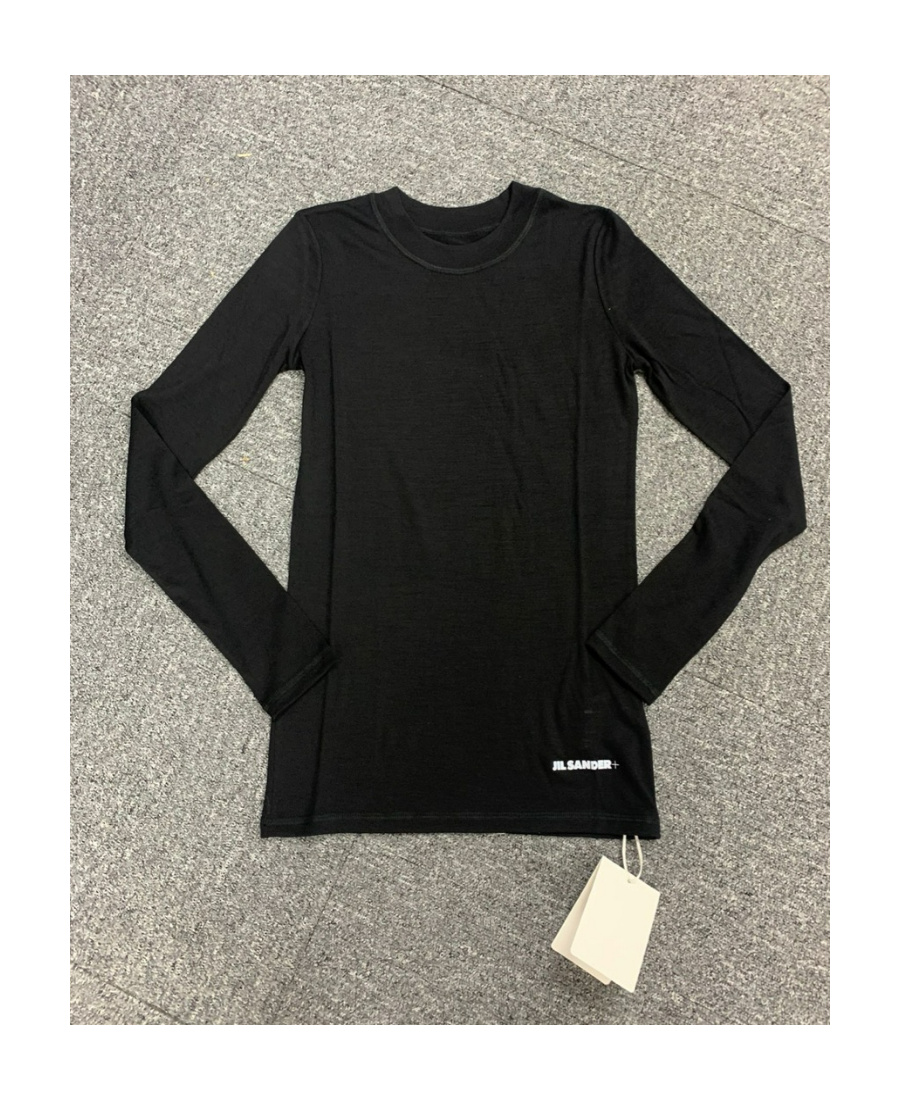 Shop Jil Sander Logo-print Knitted Top In Black